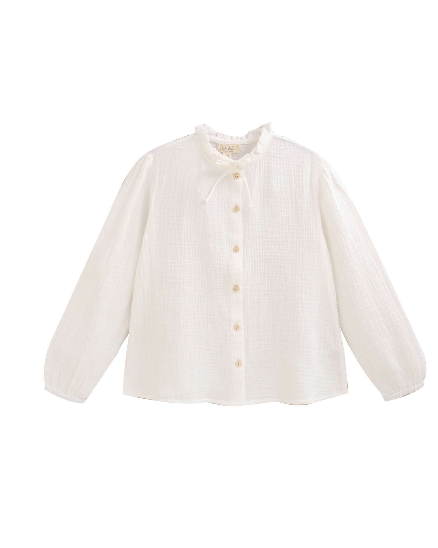 Blusa de Muselina Branco-4