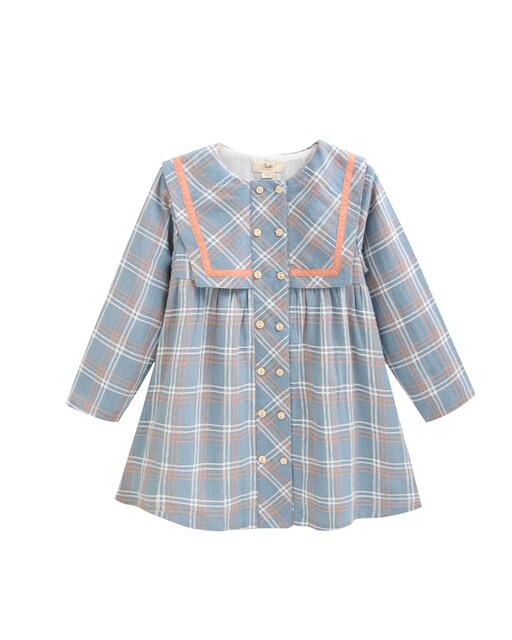 Imagem 0 de Vestido Infantil com Detalhe de Botões e Debrum