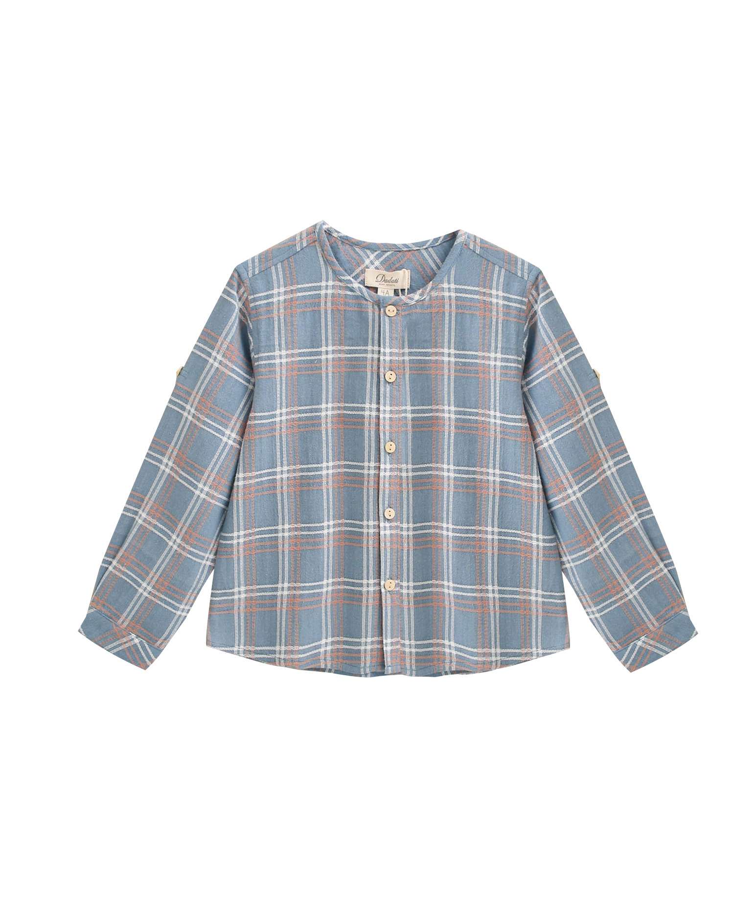 Camisa Azul com Detalhes Azul / Branco-4