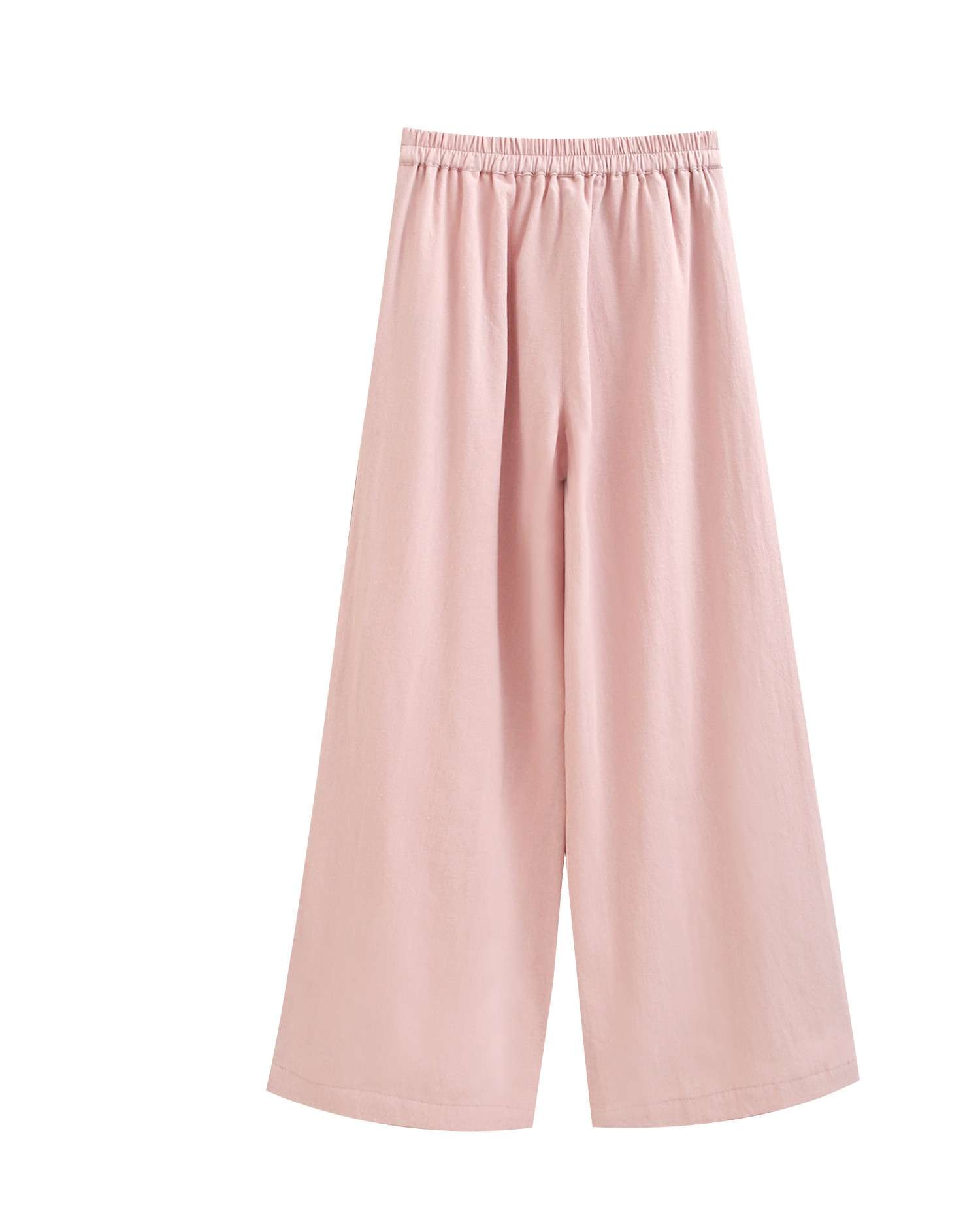 Calças Infantil Fluídas com Textura Dadati Rosa-claro-5
