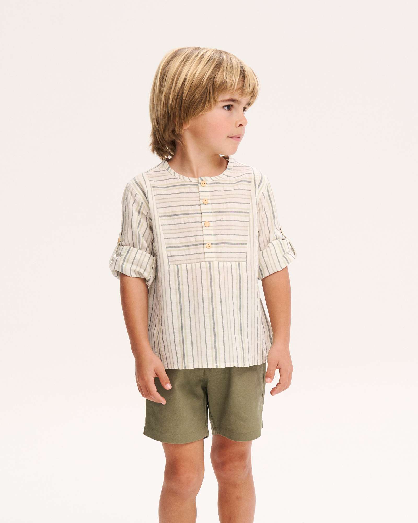 Fato de Banho Infantil com Bolsos Laterais Dadati Verde-3