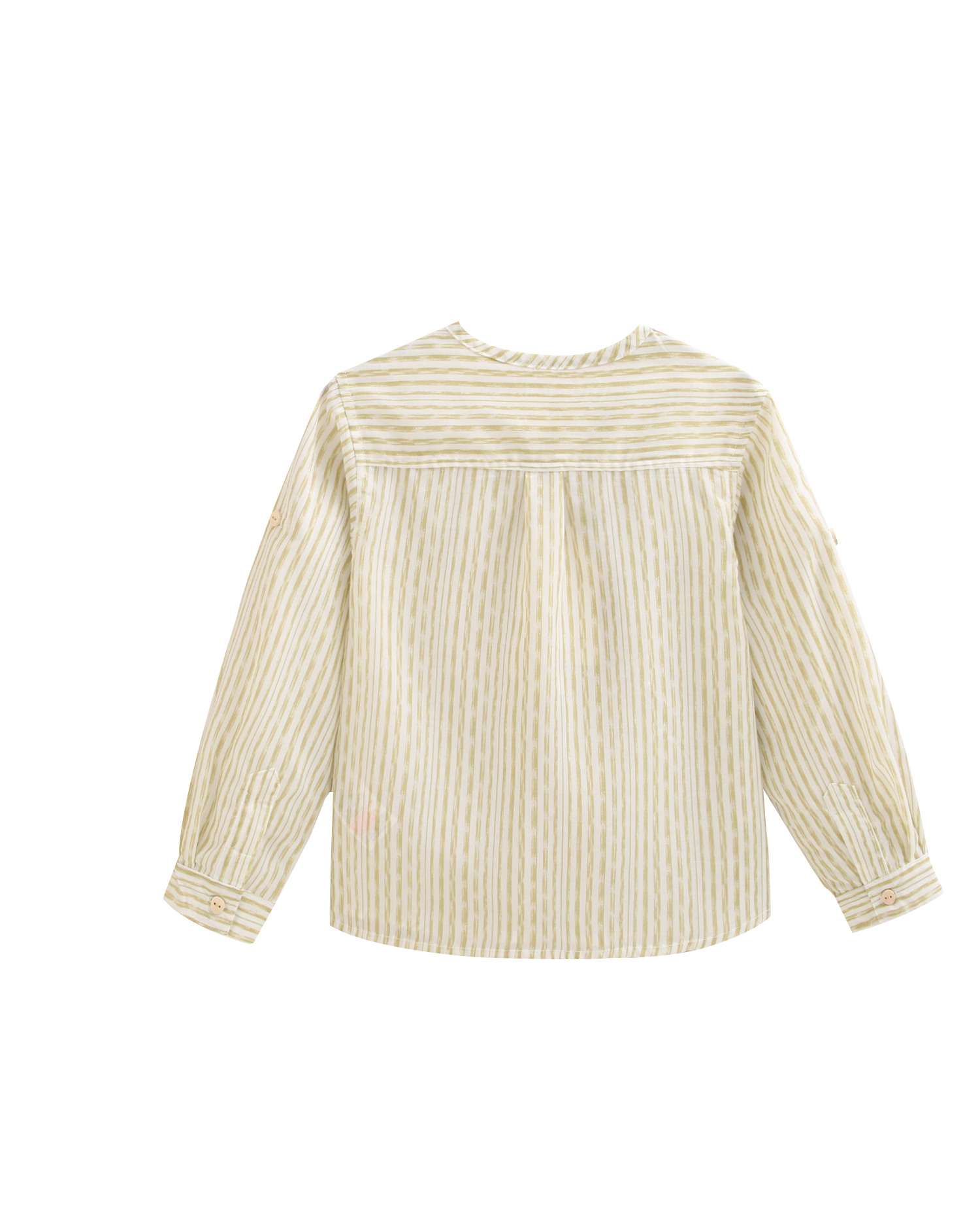 Camisa Infantil Às Riscas com Gola Redonda Dadati Amarelo-limão-2