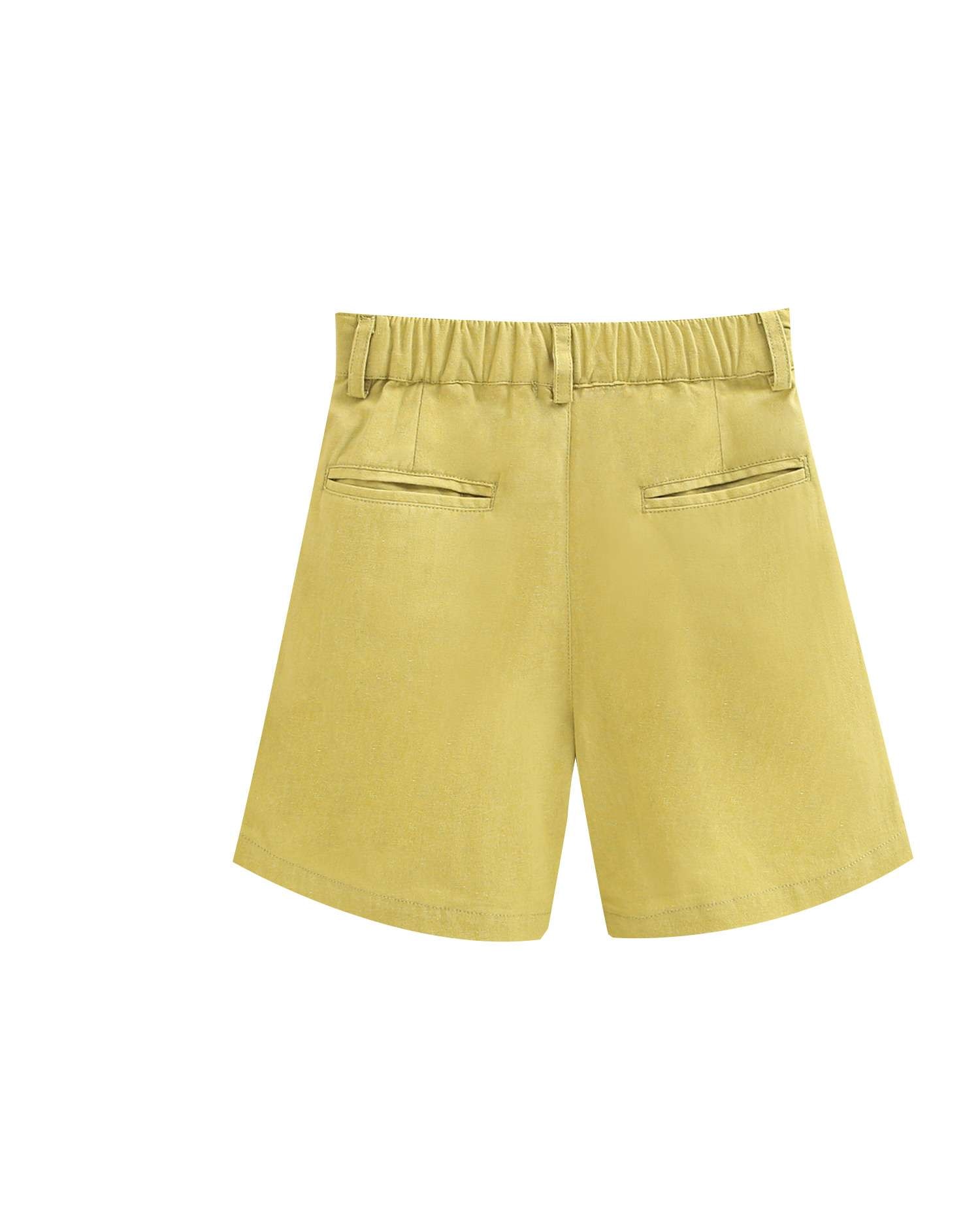 Bermudas Infantil com Bolsos Laterais Dadati Amarelo-2