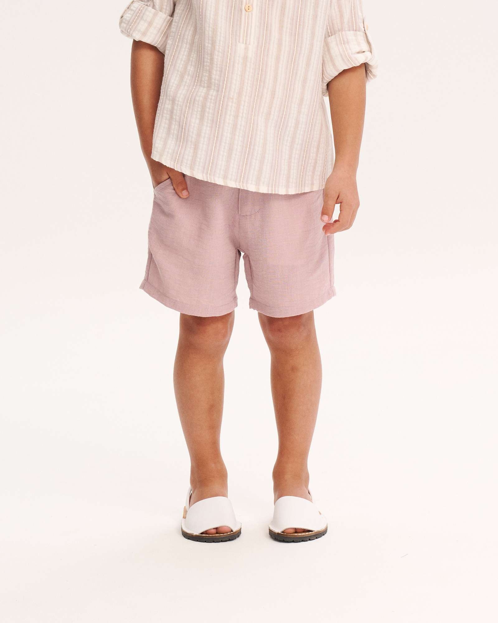 Bermudas Infantil com Bolsos Laterais Dadati Rosa-2