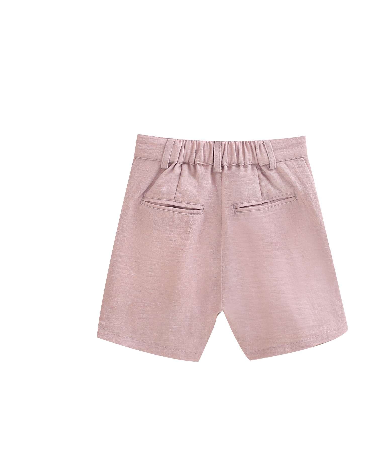 Bermudas Infantil com Bolsos Laterais Dadati Rosa-5