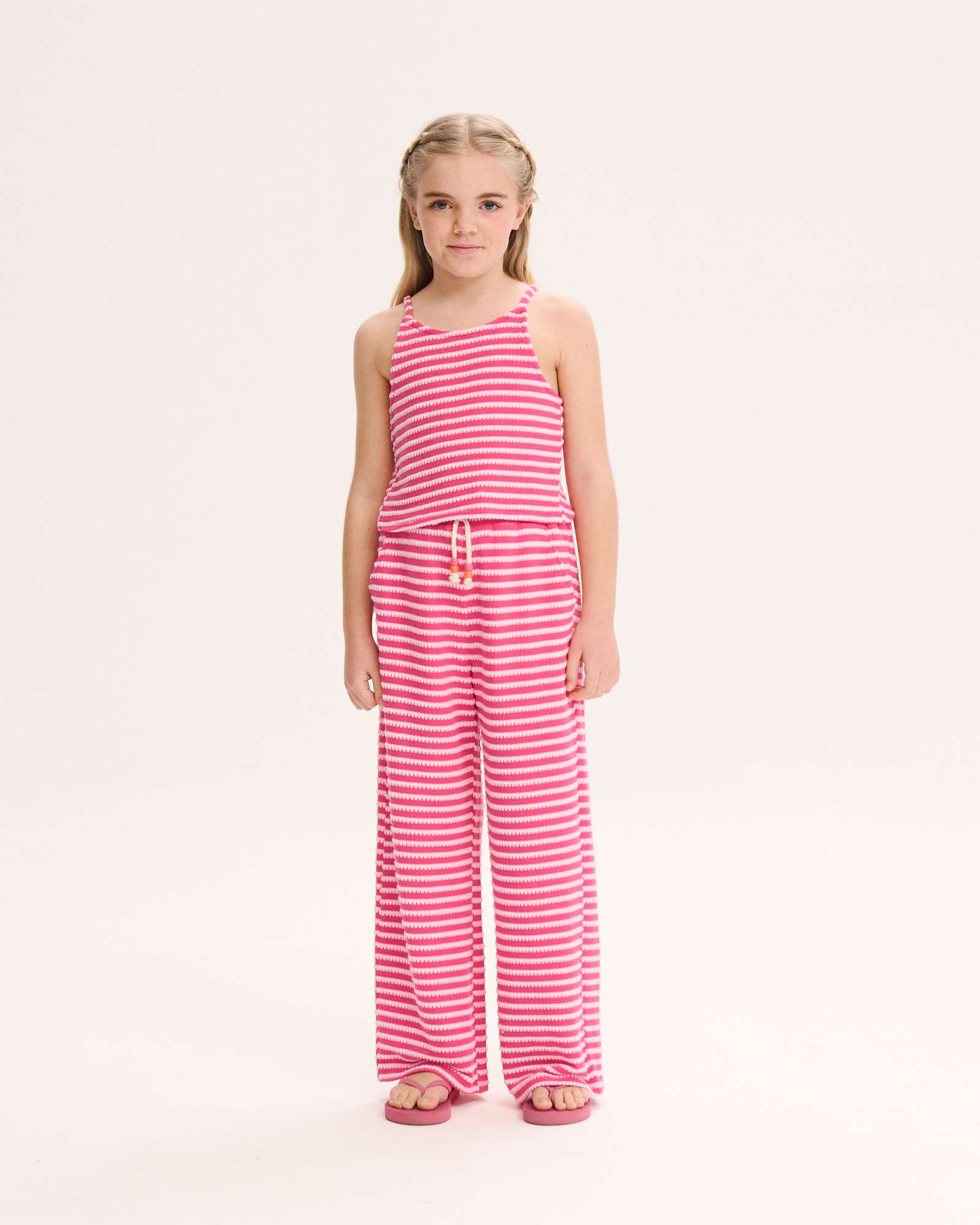 Imagem 0 de Blusa Infantil de Malha Às Riscas de Alças