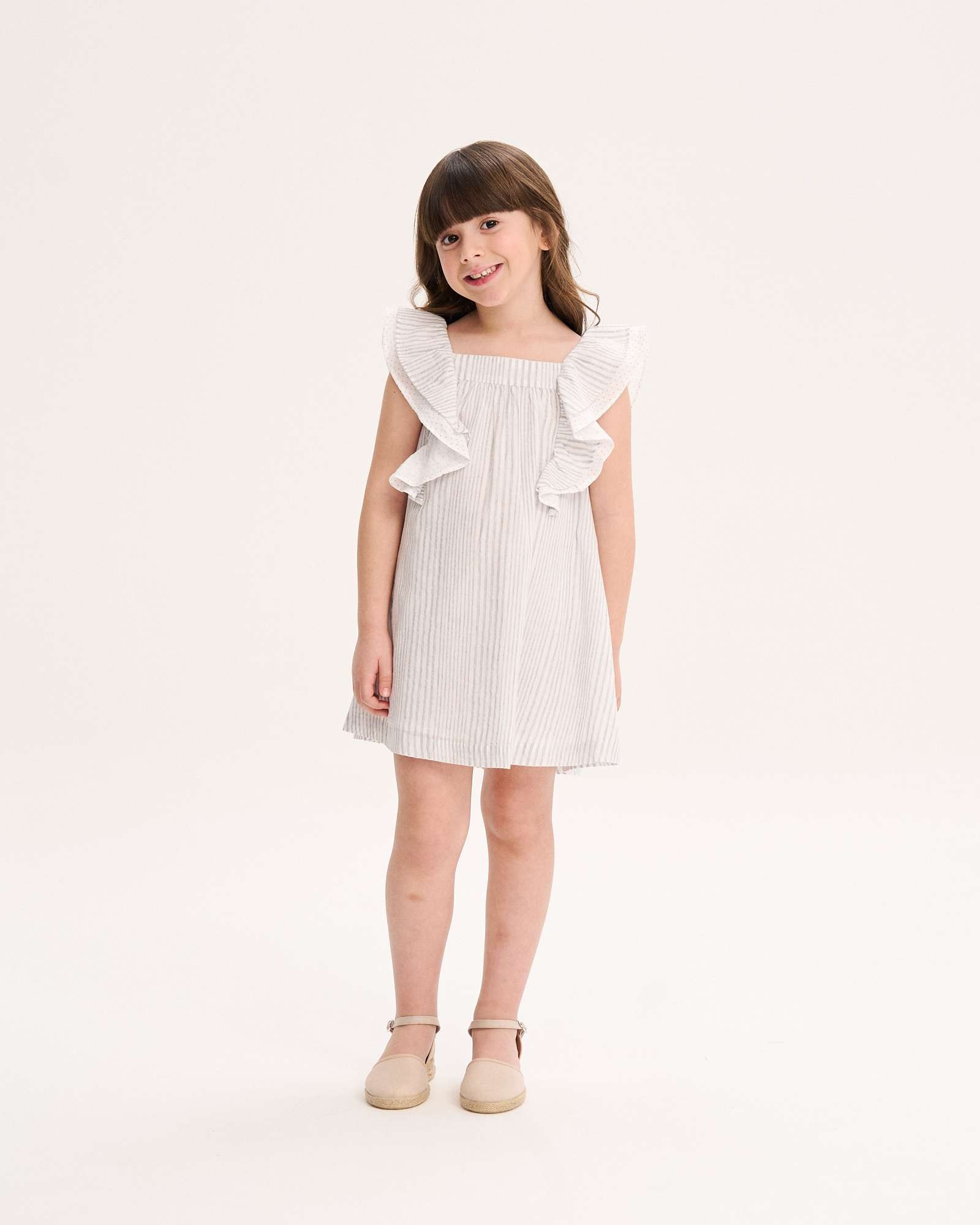 Imagem 0 de Vestido Infantil Às Riscas com Laço nas Costas