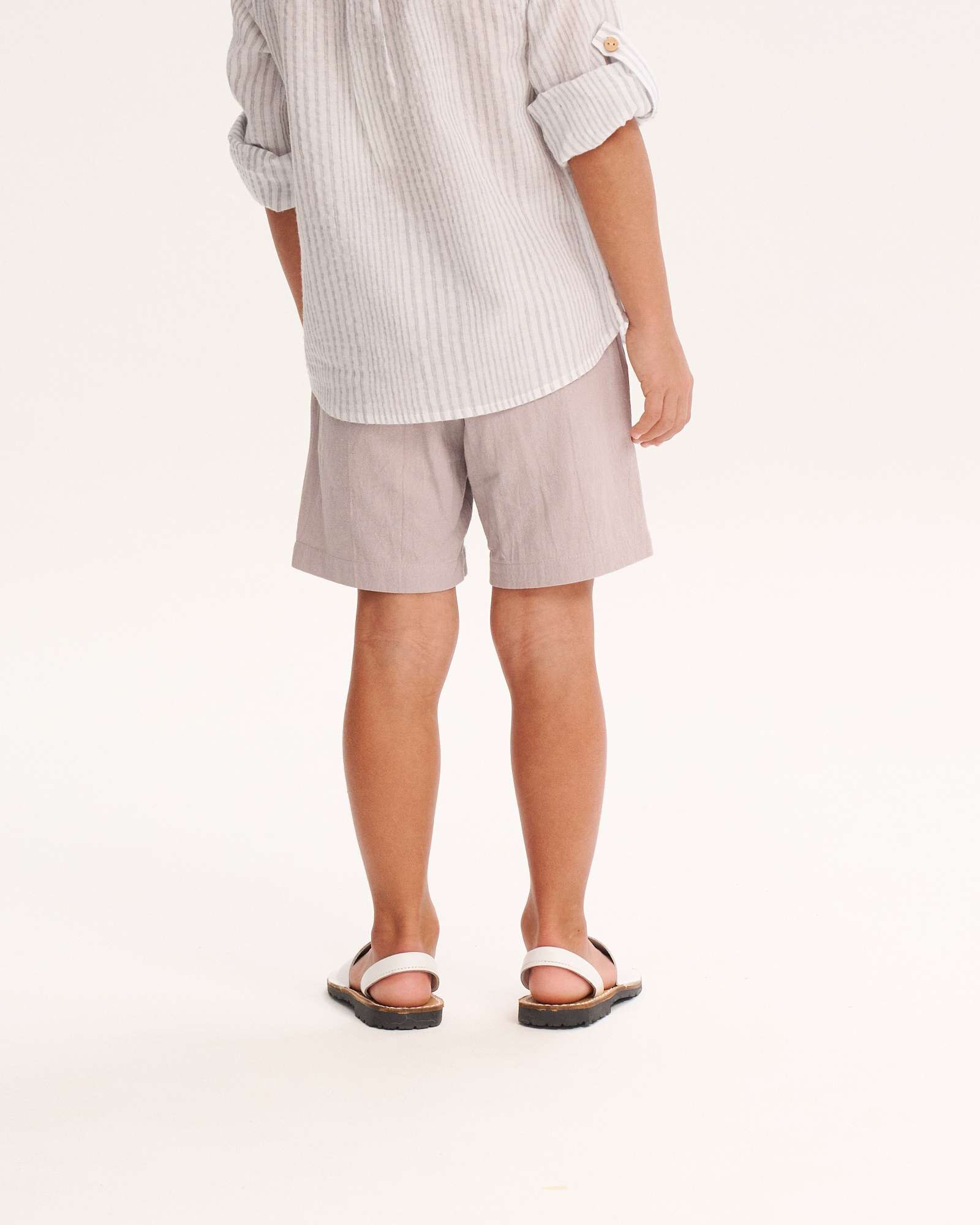 Bermudas Infantil com Bolsos Laterais Dadati Cinzento-3