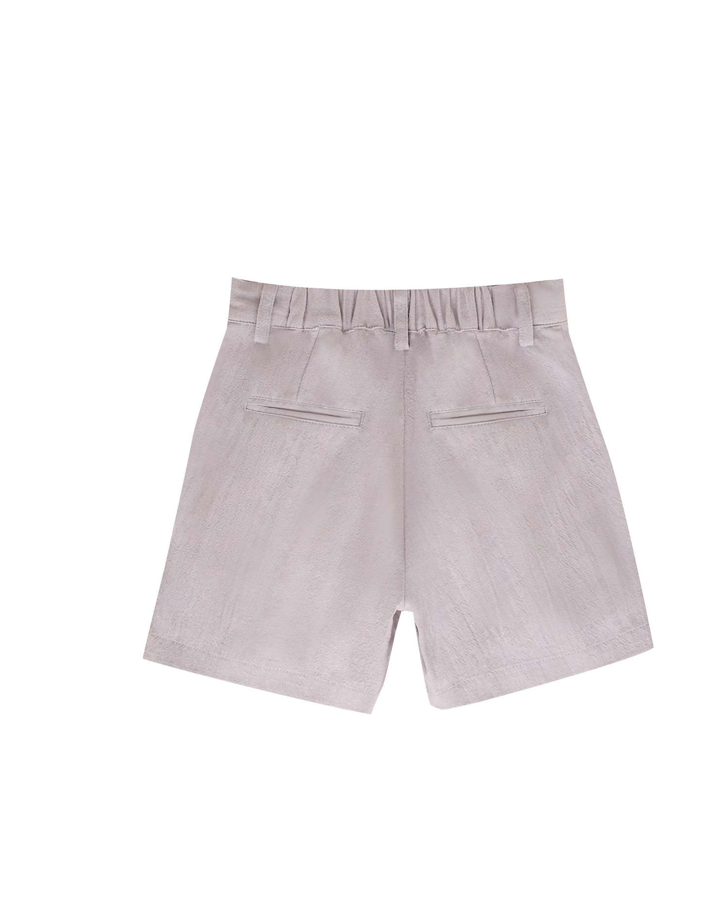 Bermudas Infantil com Bolsos Laterais Dadati Cinzento-5
