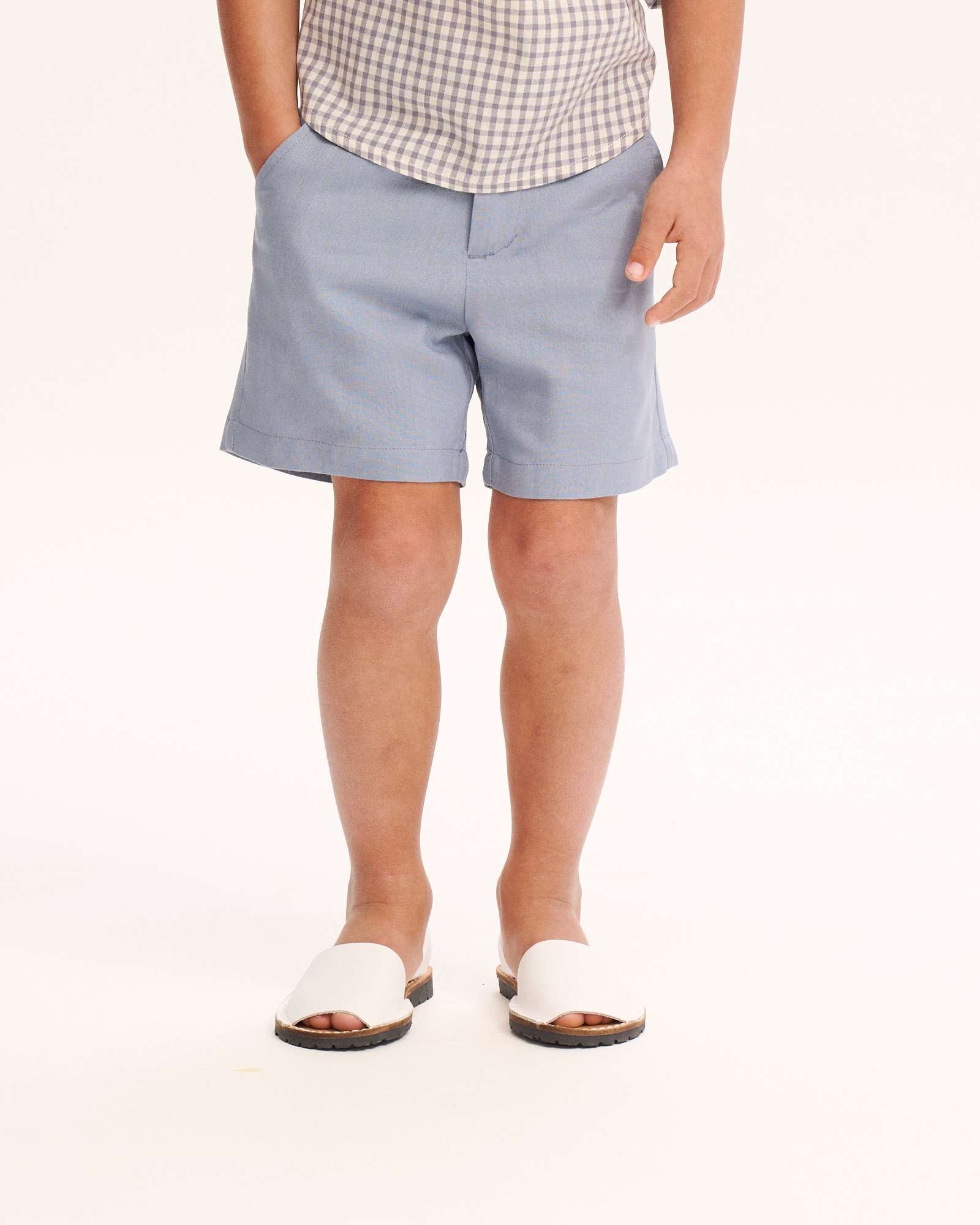 Bermudas Infantil com Bolsos Laterais Dadati Azul-2