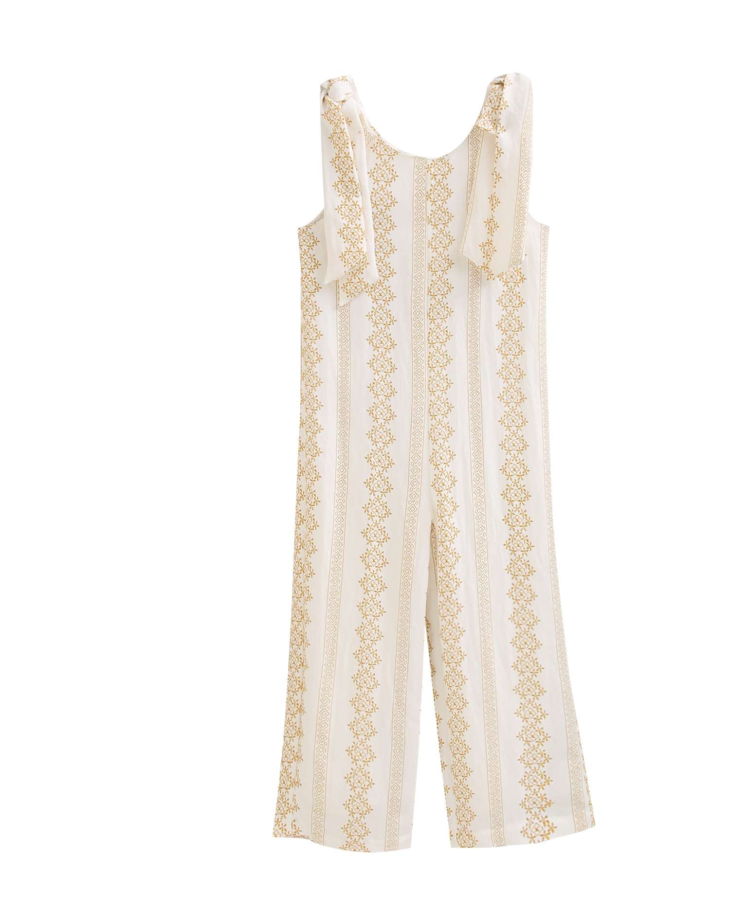 Macacão Infantil Estampado com Alças Ajustáveis Natural-1