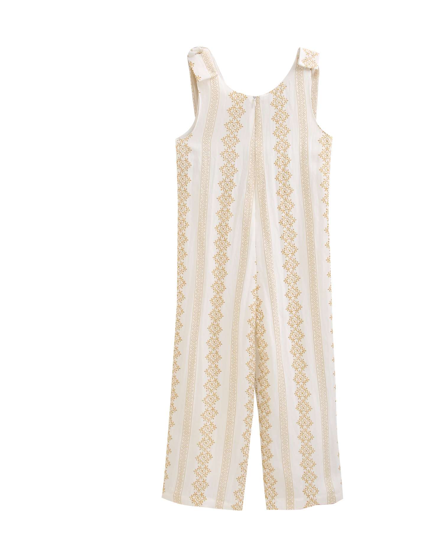 Macacão Infantil Estampado com Alças Ajustáveis Natural-2