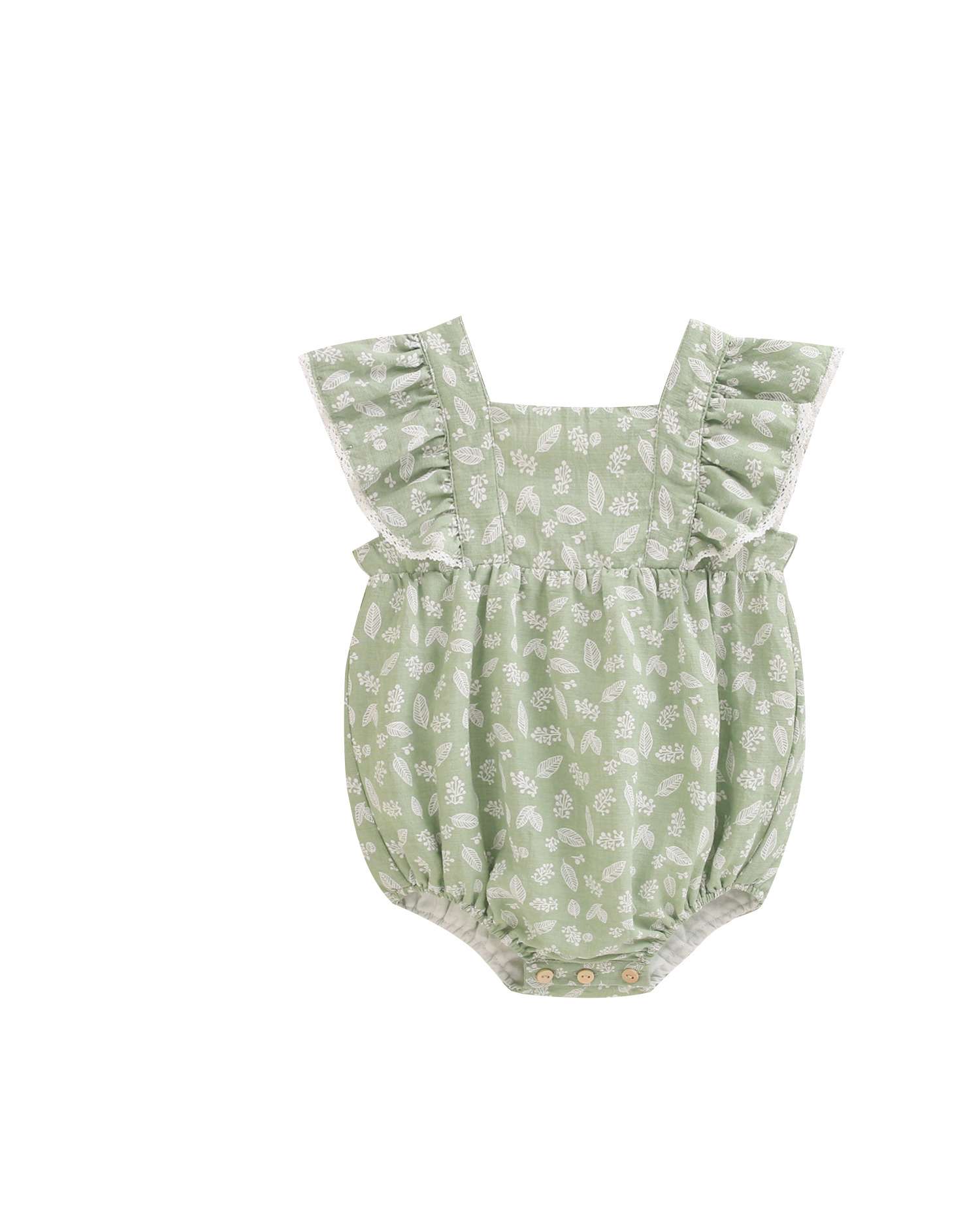 Imagem 0 de Macacão Curto para Bebé com Estampado de Folhas