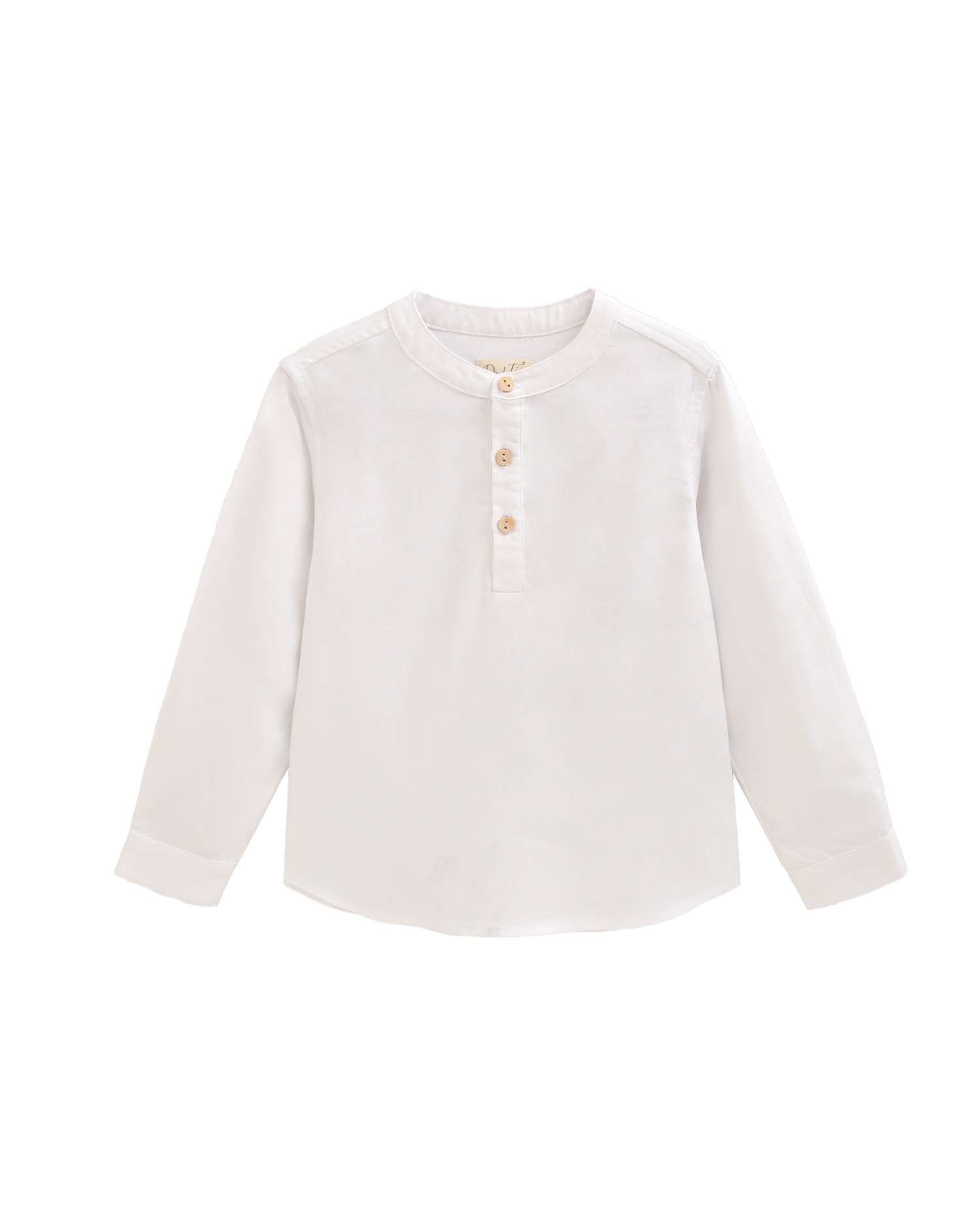 Imagem 0 de Camisa Infantil com Gola Redonda e Botões de Madeira