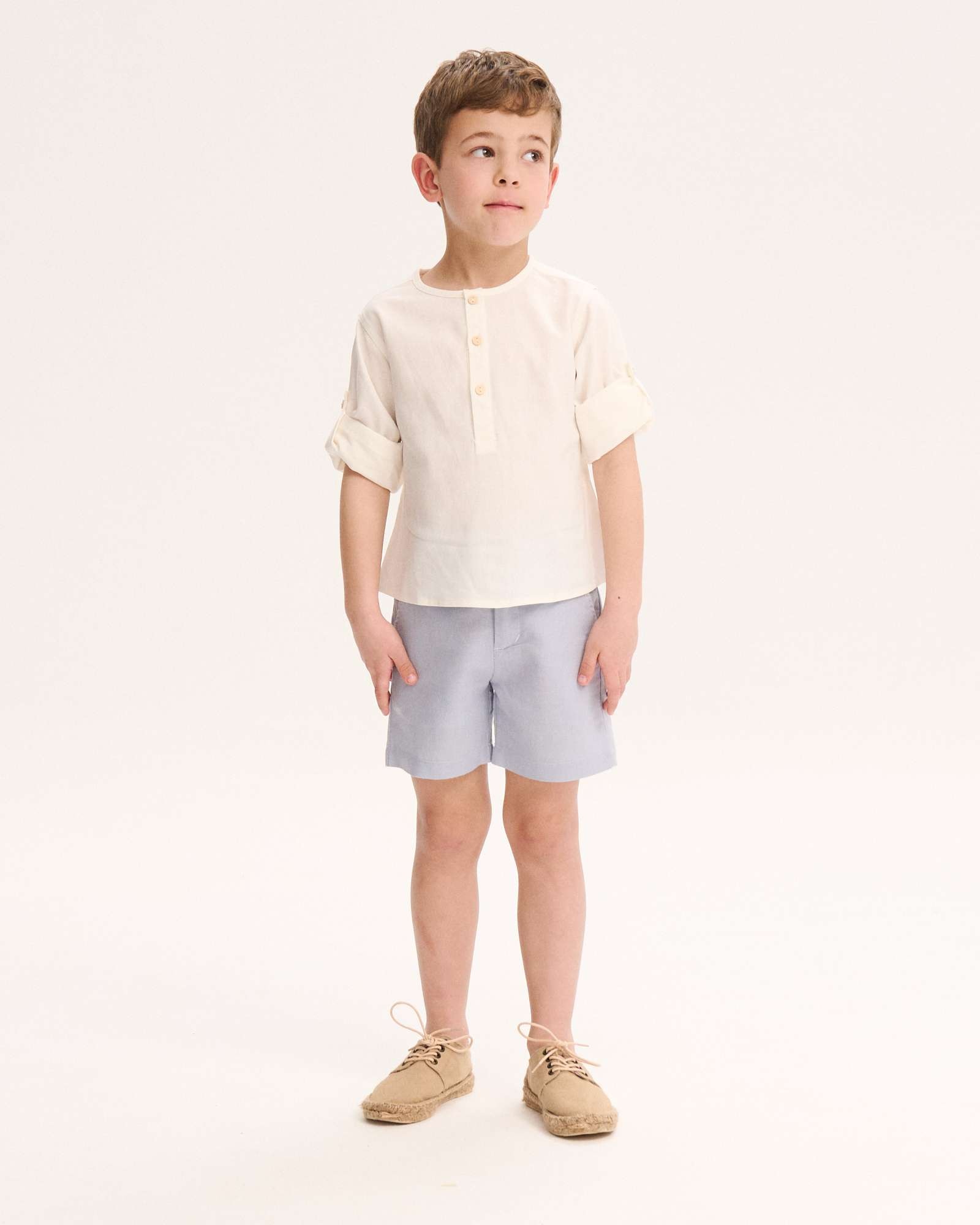 Fato de Banho Infantil com Bolsos Laterais Dadati Azul-claro-1