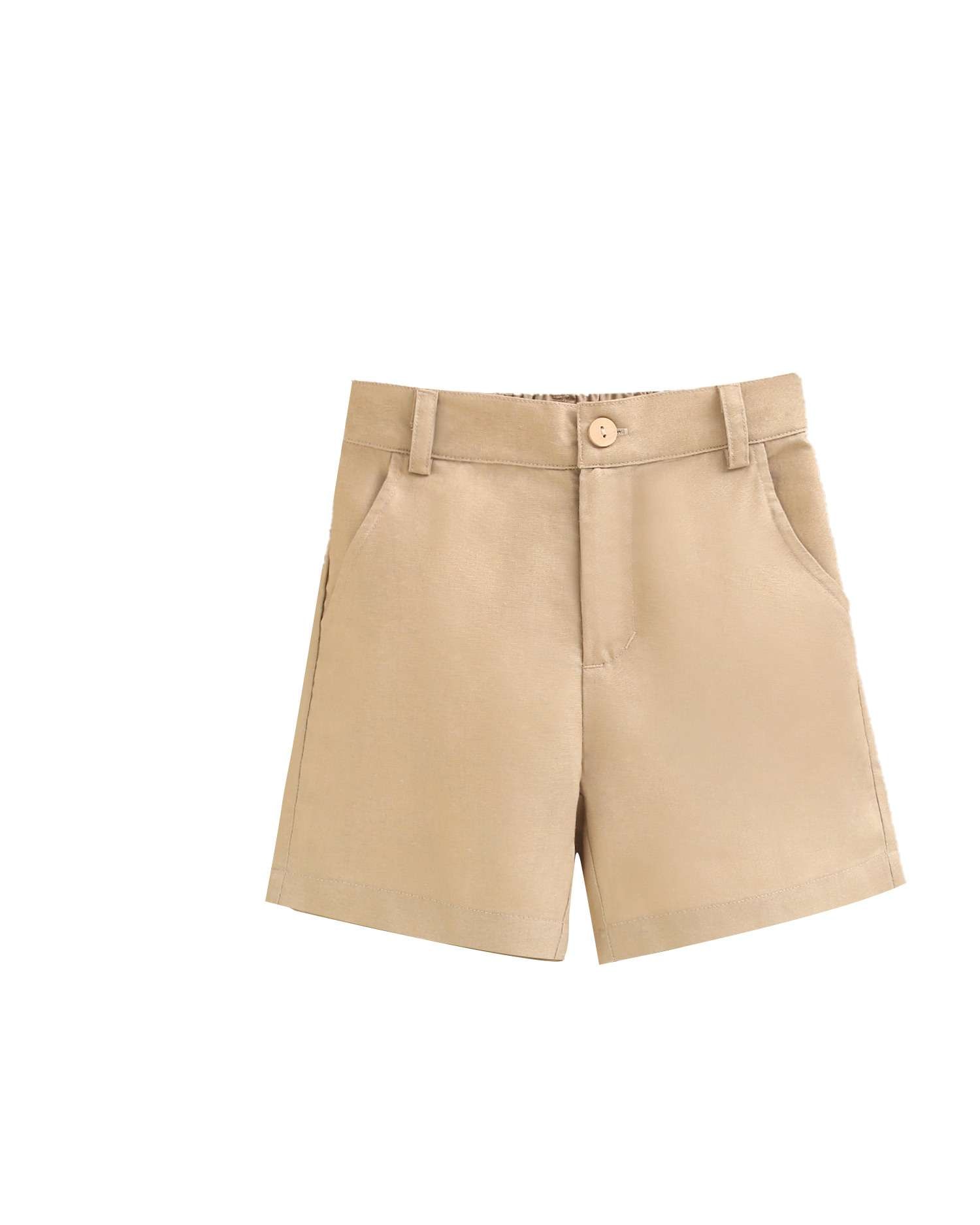 Fato de Banho Infantil com Bolsos Laterais Dadati Bege-4
