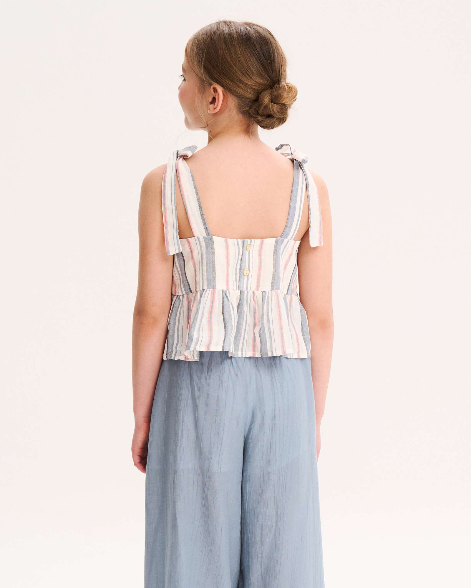 Blusa de Alças com Estampado Às Riscas Dadati Multicolor-2