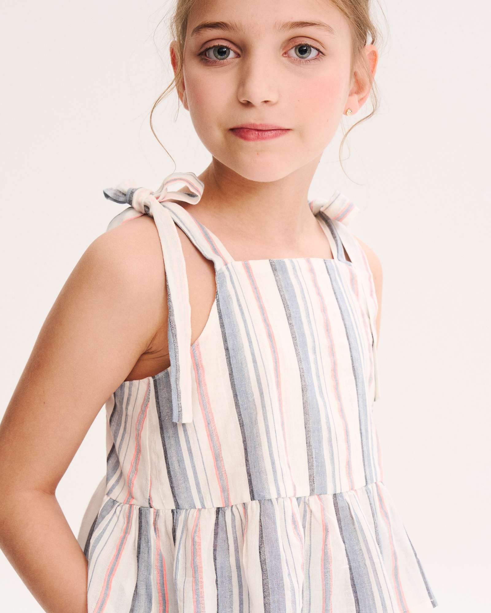 Blusa de Alças com Estampado Às Riscas Dadati Multicolor-3