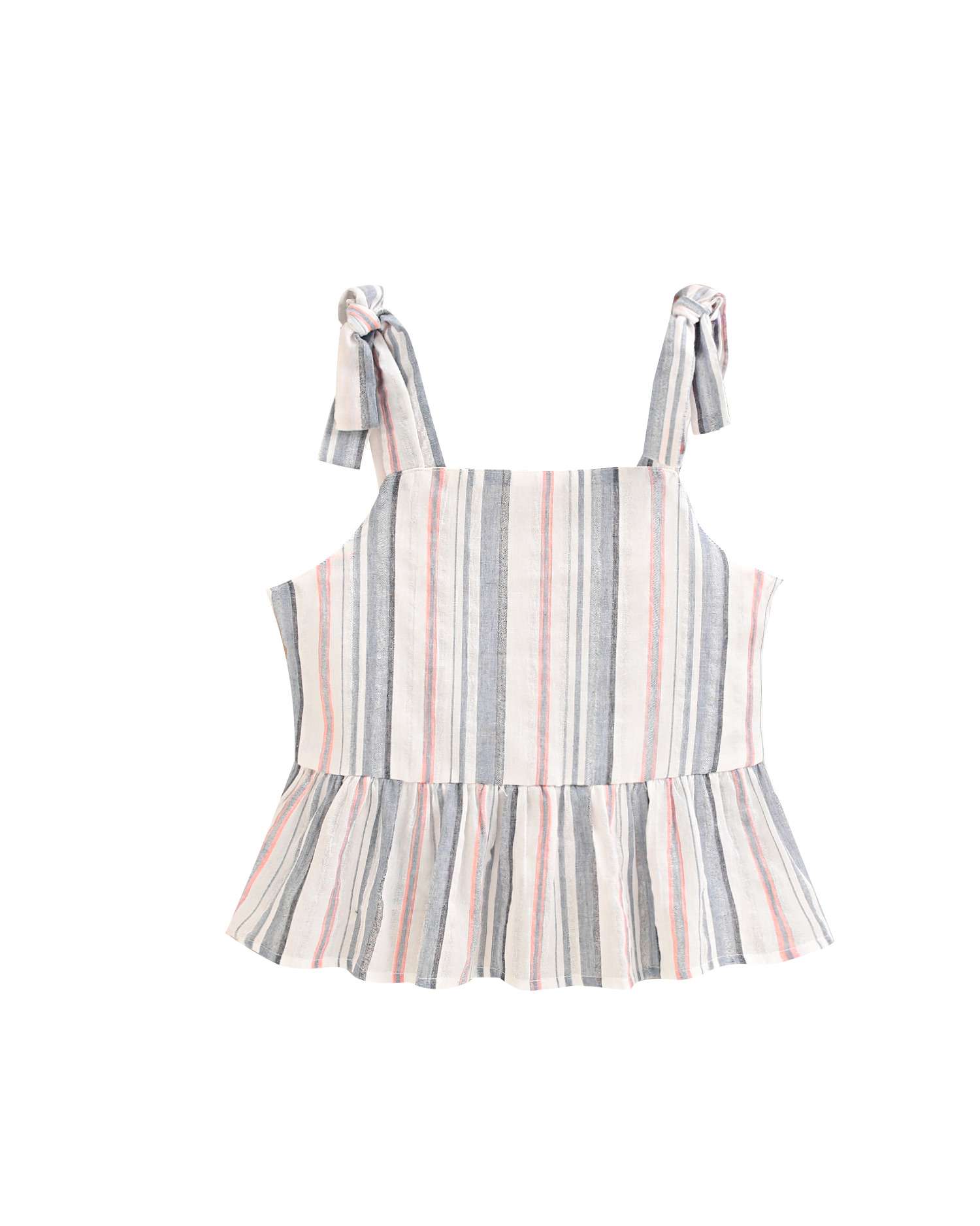 Blusa de Alças com Estampado Às Riscas Dadati Multicolor-4