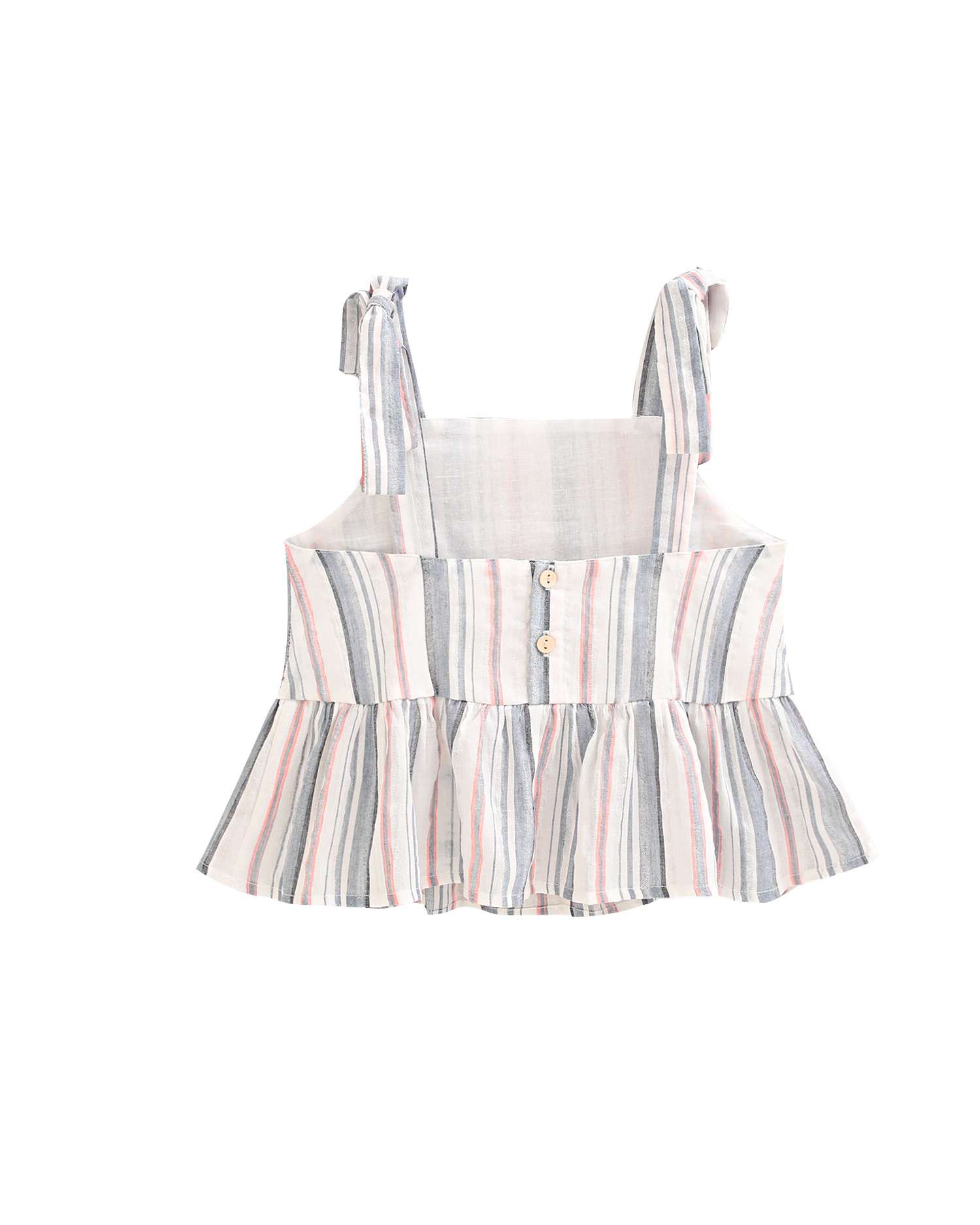 Blusa de Alças com Estampado Às Riscas Dadati Multicolor-5