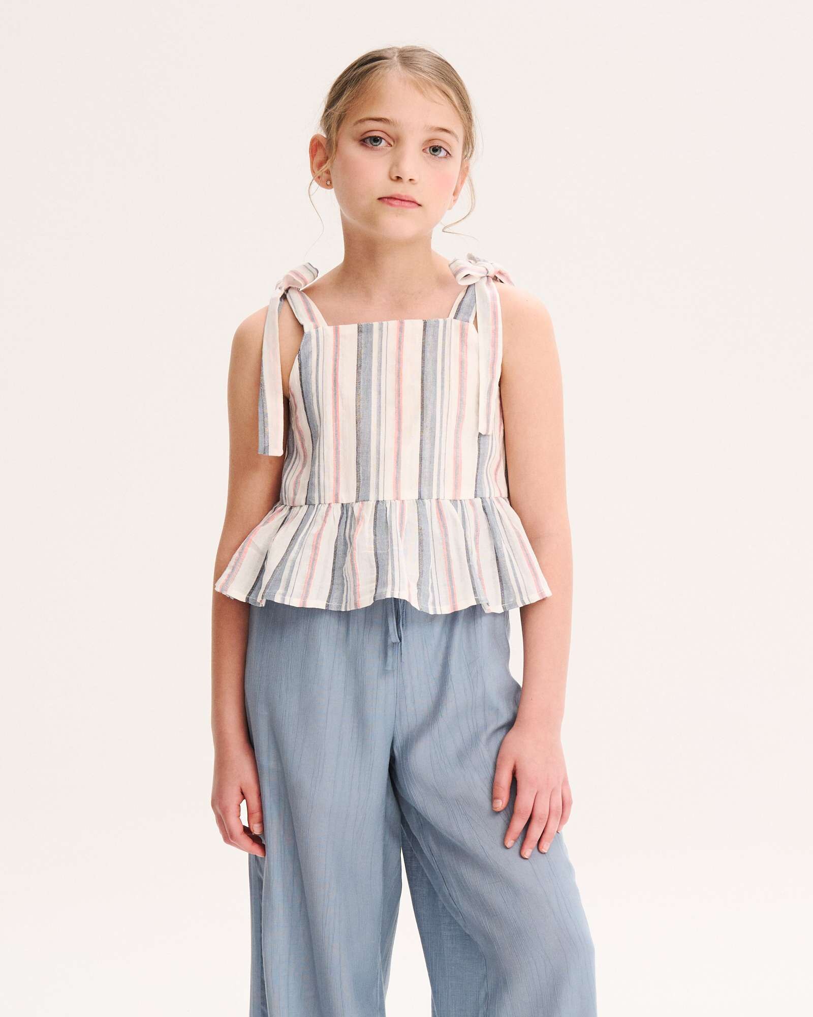Imagem 0 de Blusa de Alças com Estampado Às Riscas