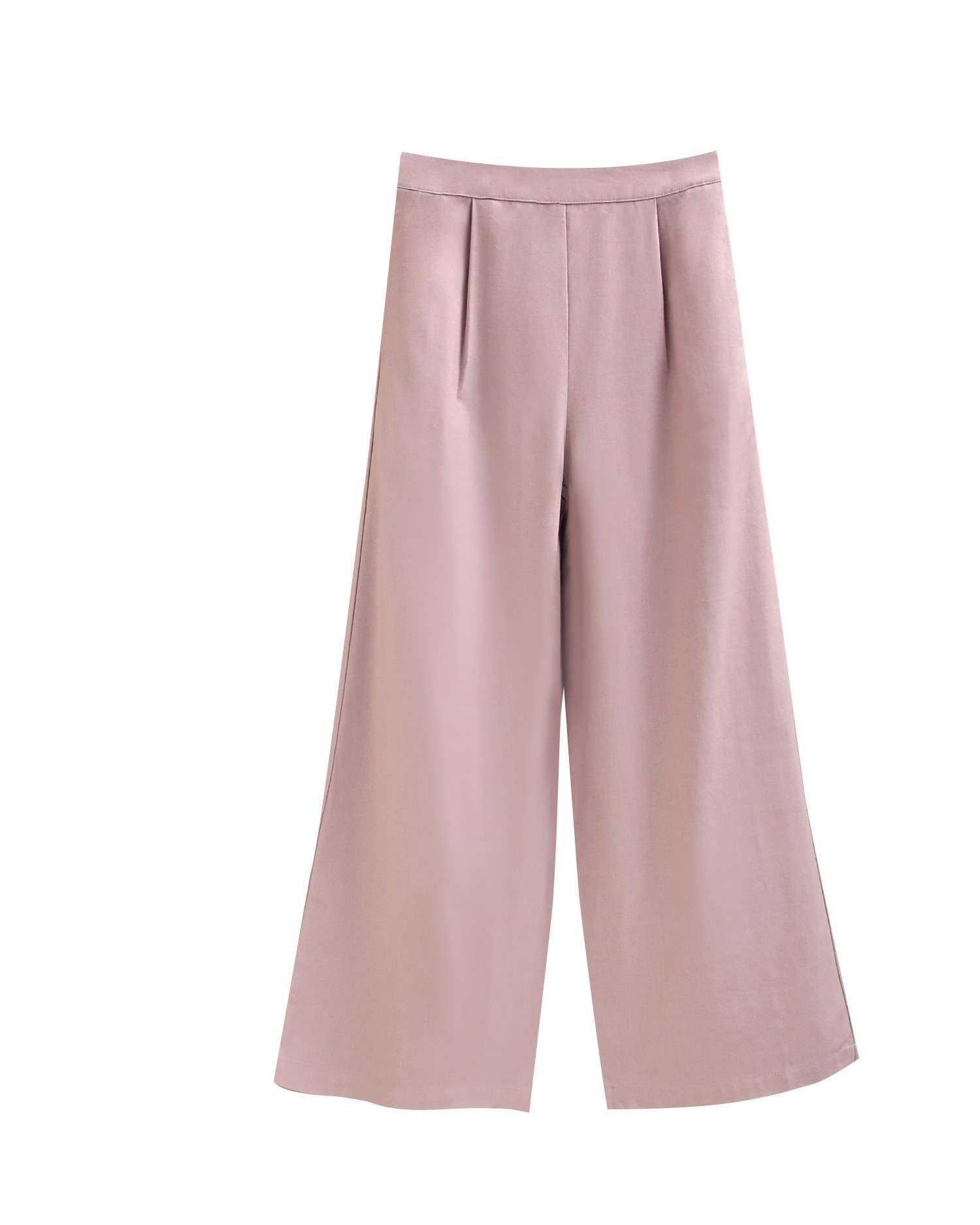 Calças Infantil Fluídas com Textura Dadati Malva-4