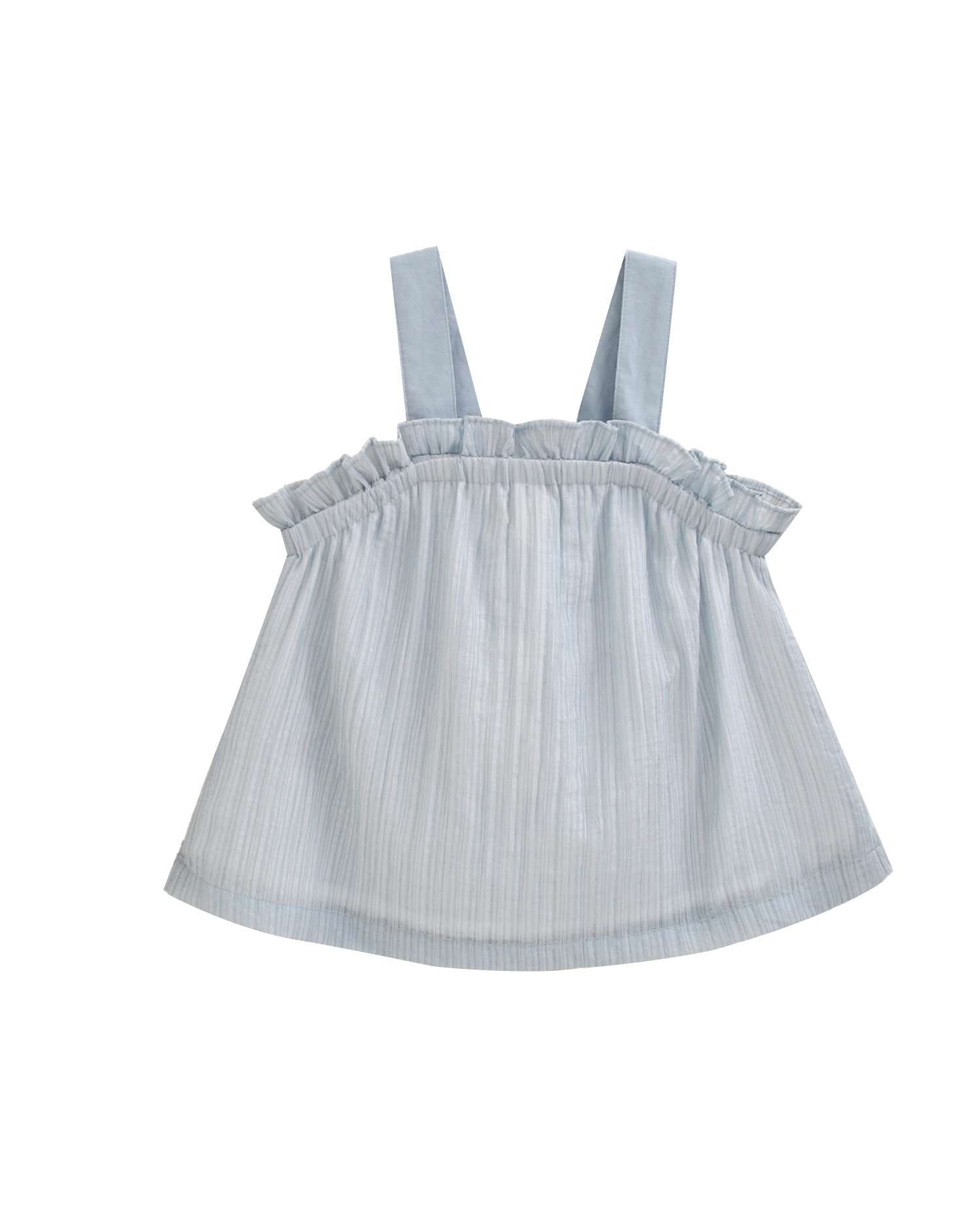 Blusa Infantil de Alças com Maxi Laço Dadati Azul-4