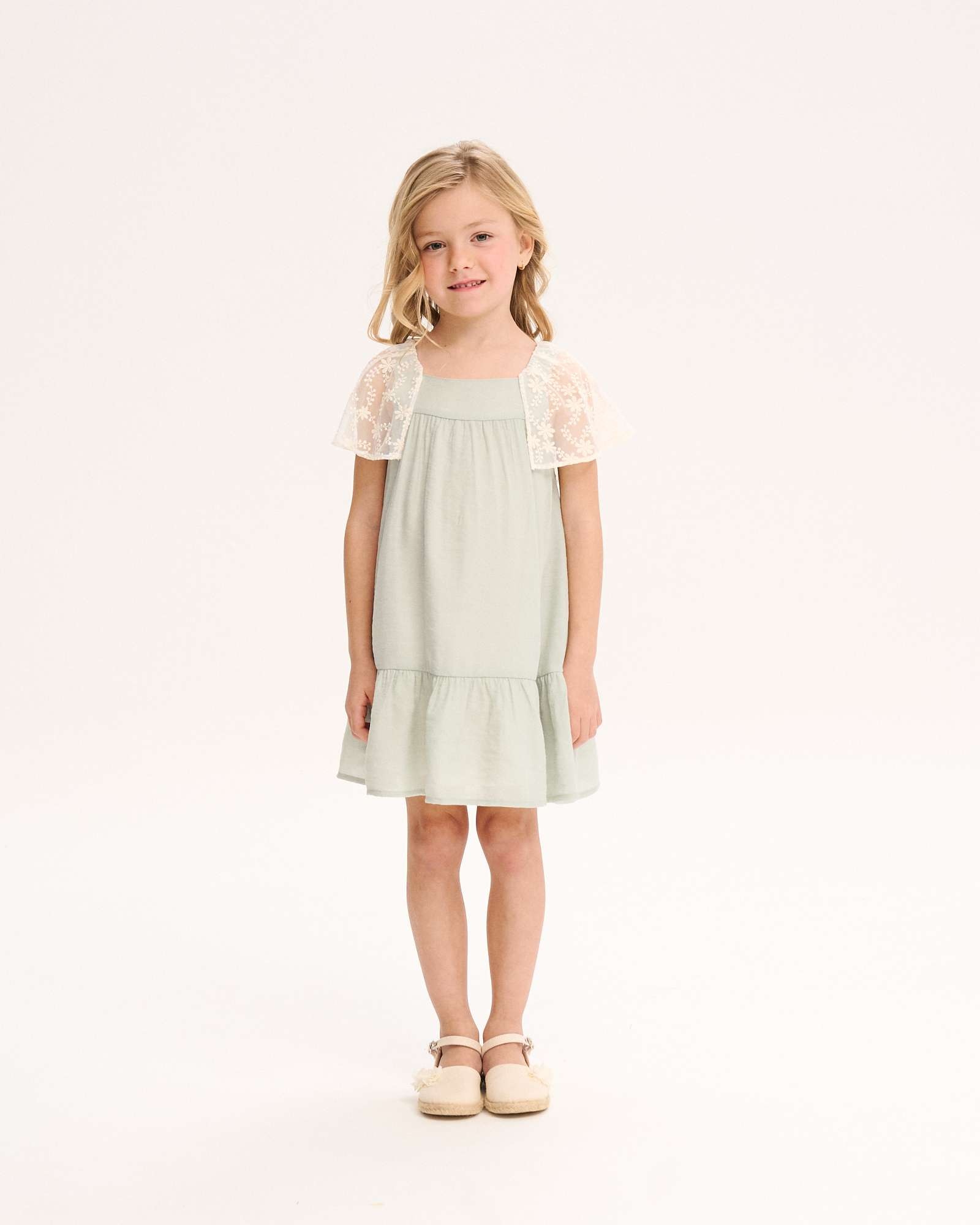 Imagem 0 de Vestido Infantil com Mangas de Plumeti