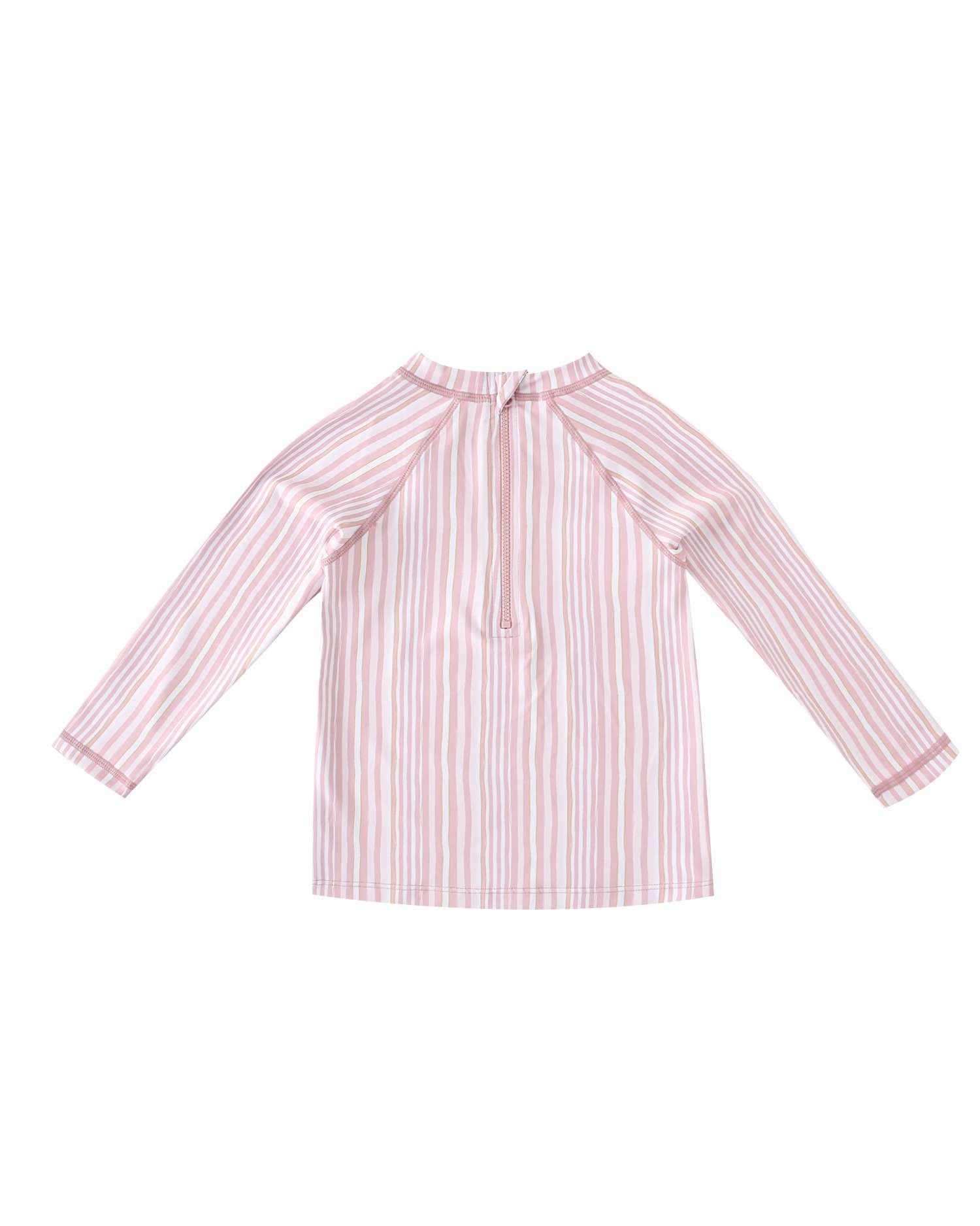 T-shirt para Bebé de Lycra Às Riscas com Proteção Solar 50 Pf Dadati Rosa-claro-2