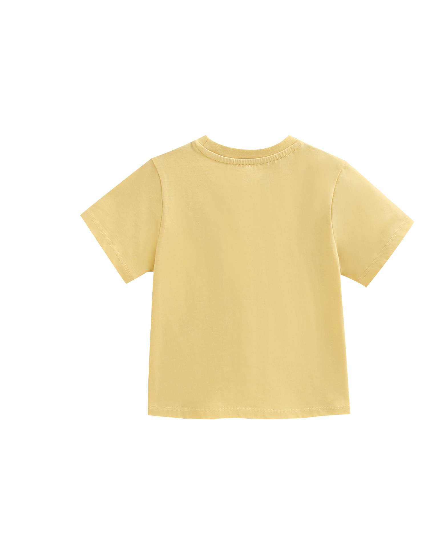 T-shirt Infantil com Desenho Geométrico Amarelo-2