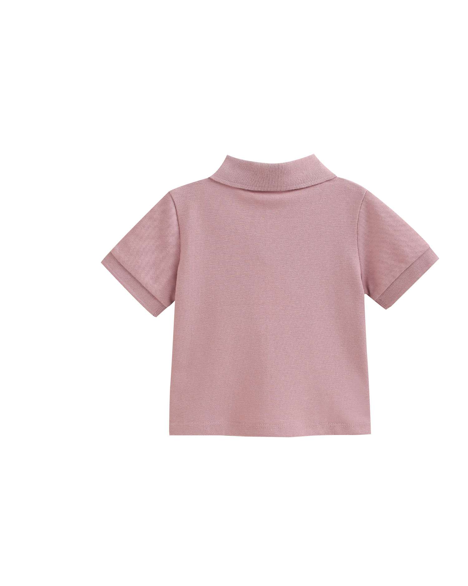 Polo para Bebé com Logo Bordado na Lateral Frontal Dadati Rosa-claro-2