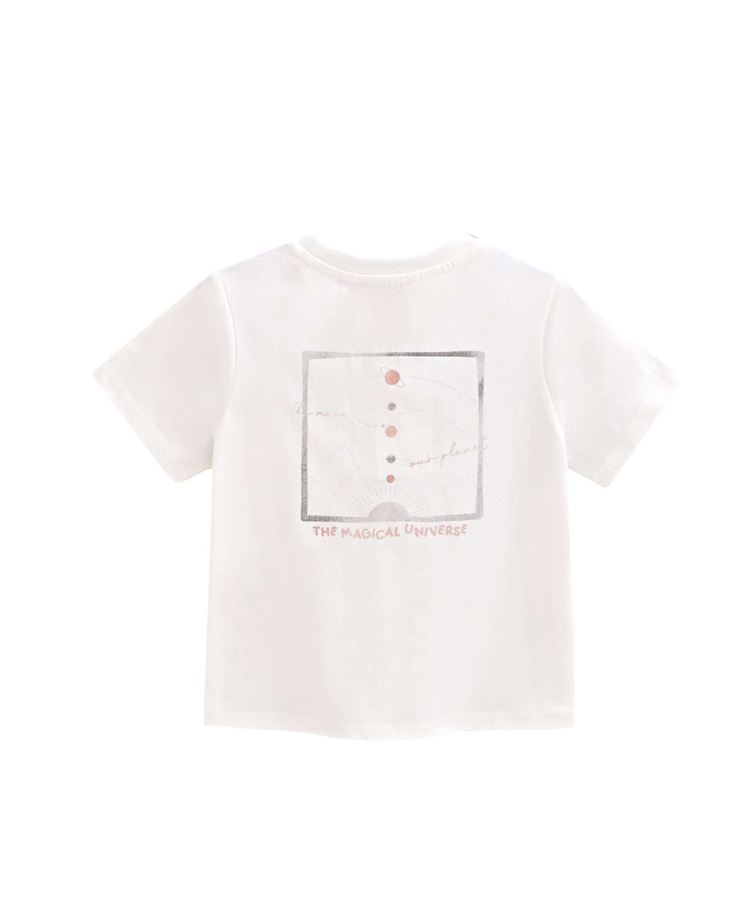 T-shirt Infantil com Desenho nas Costas Branco-2