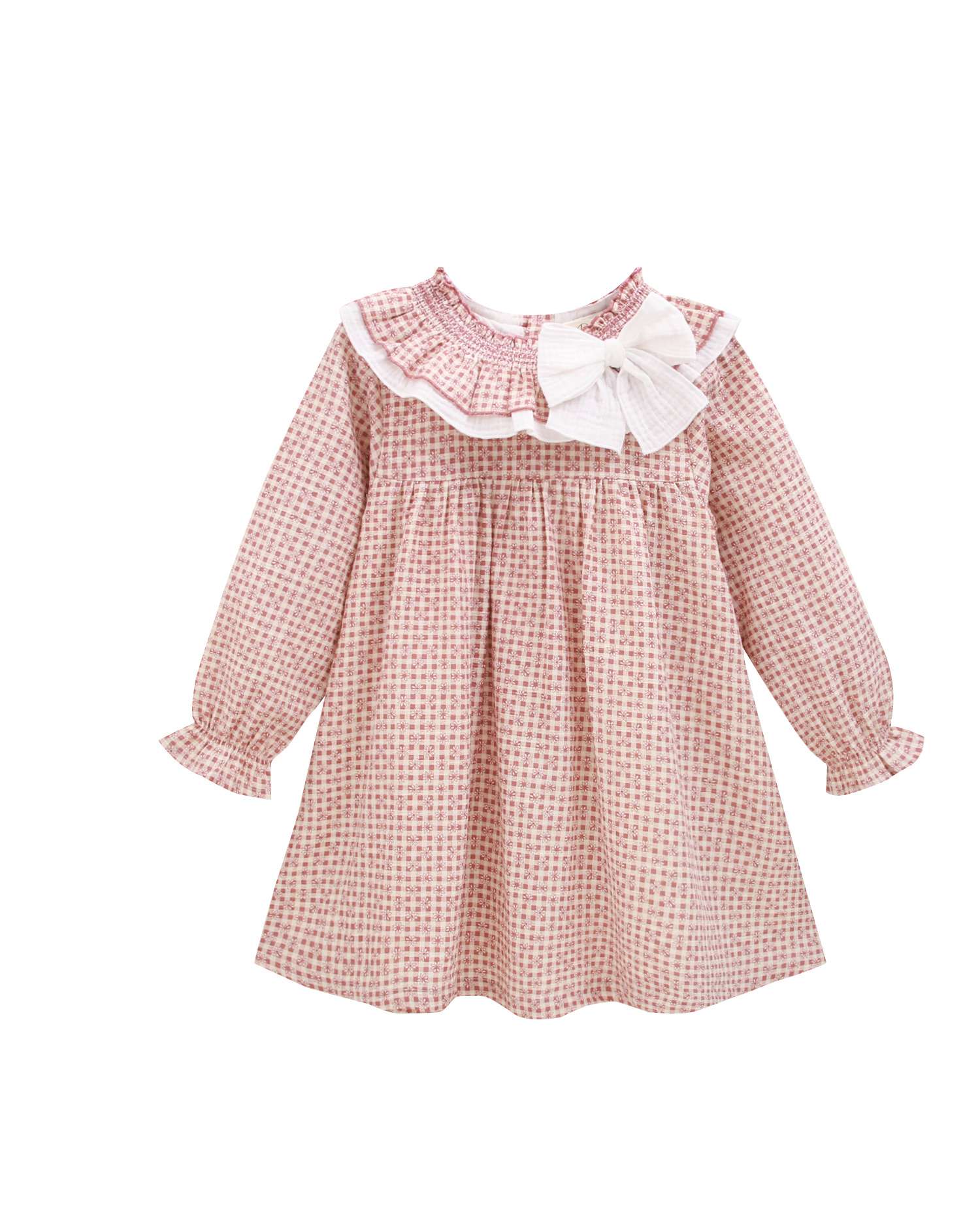 Imagem 0 de Vestido Infantil Aos Quadrados e Laço