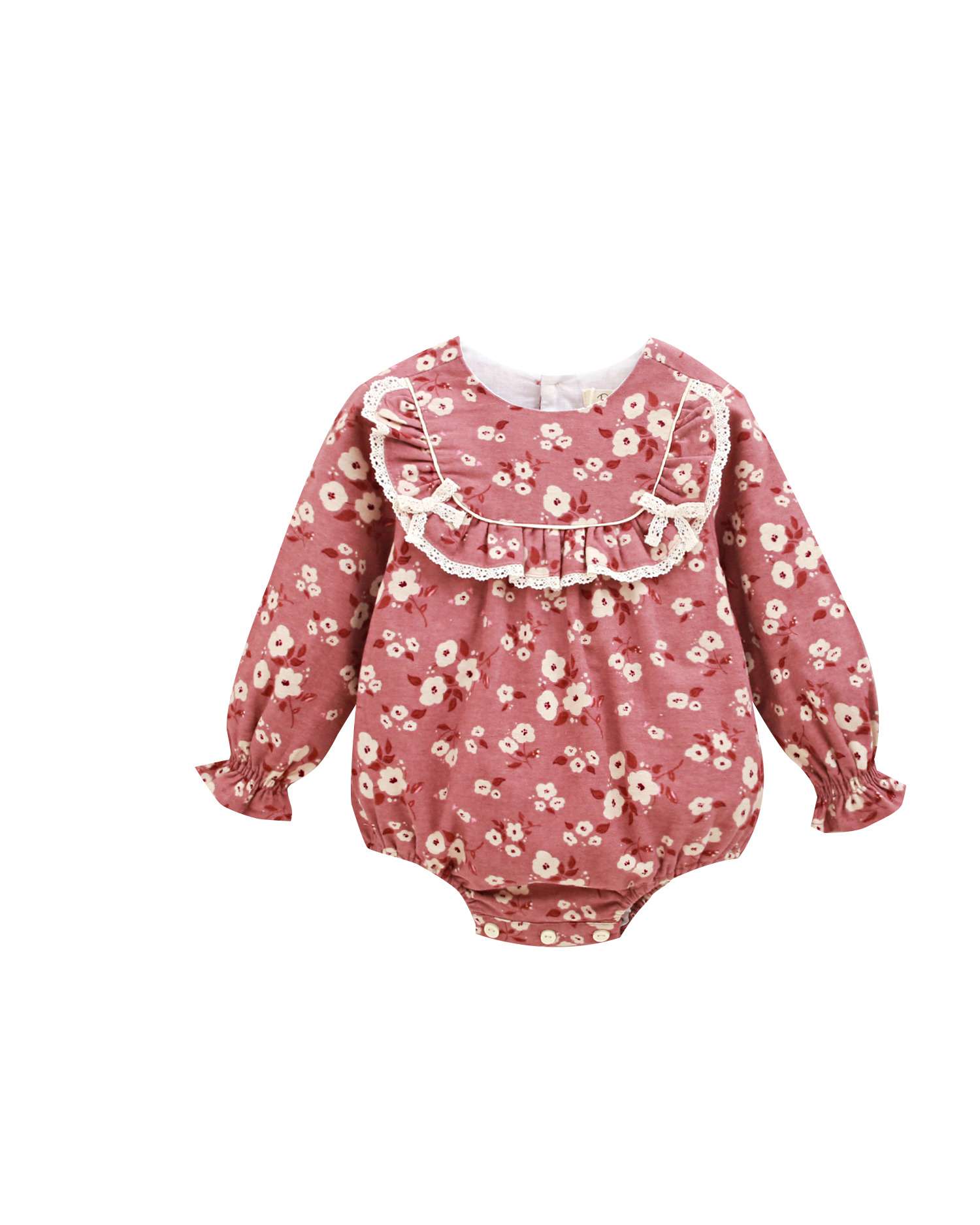 Imagem 0 de Macacão Curto para Bebé com Estampado Floral e Laços Laterais