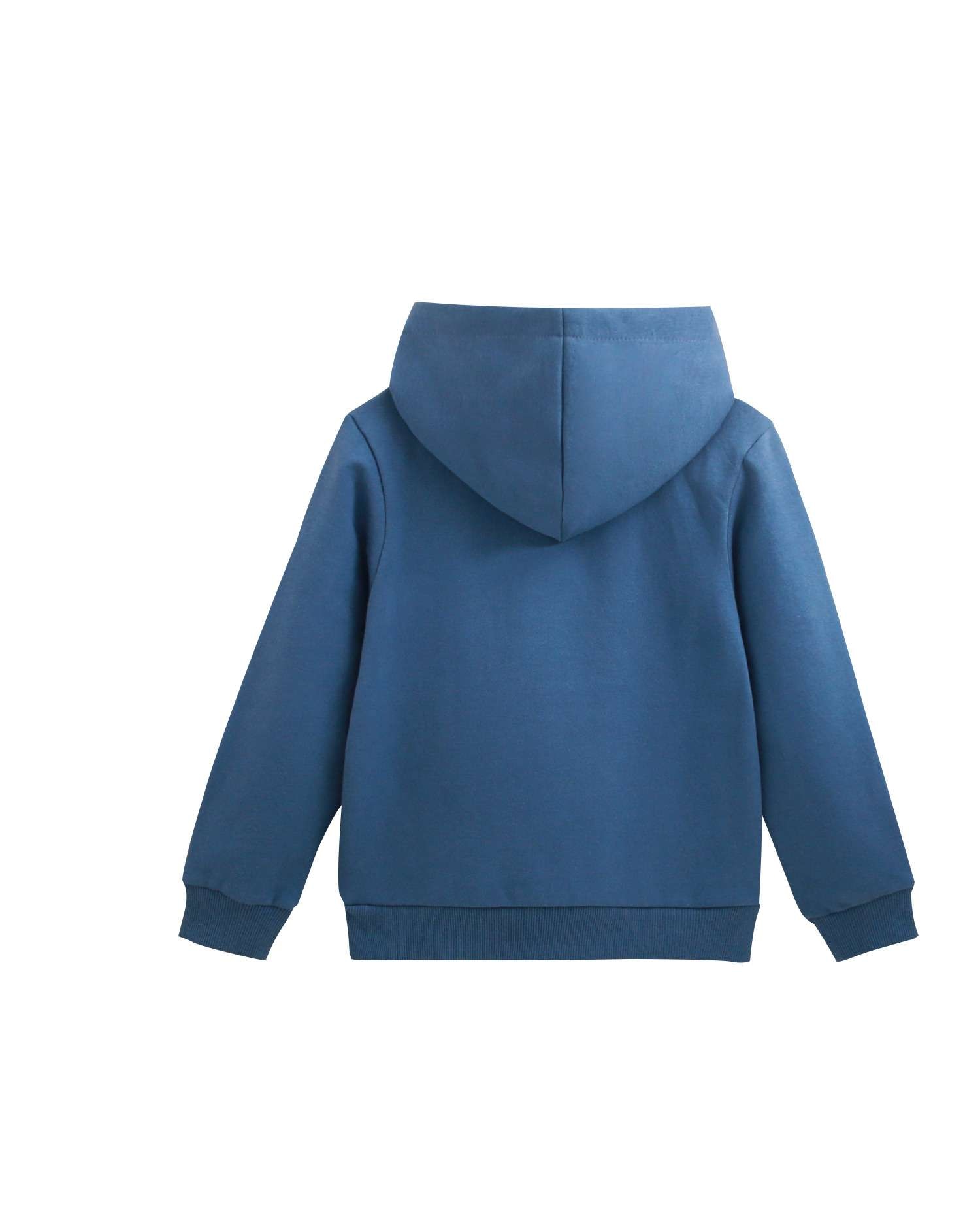 Sweatshirt Infantil com Capuz e Gráfico de Bicicleta Azul-2