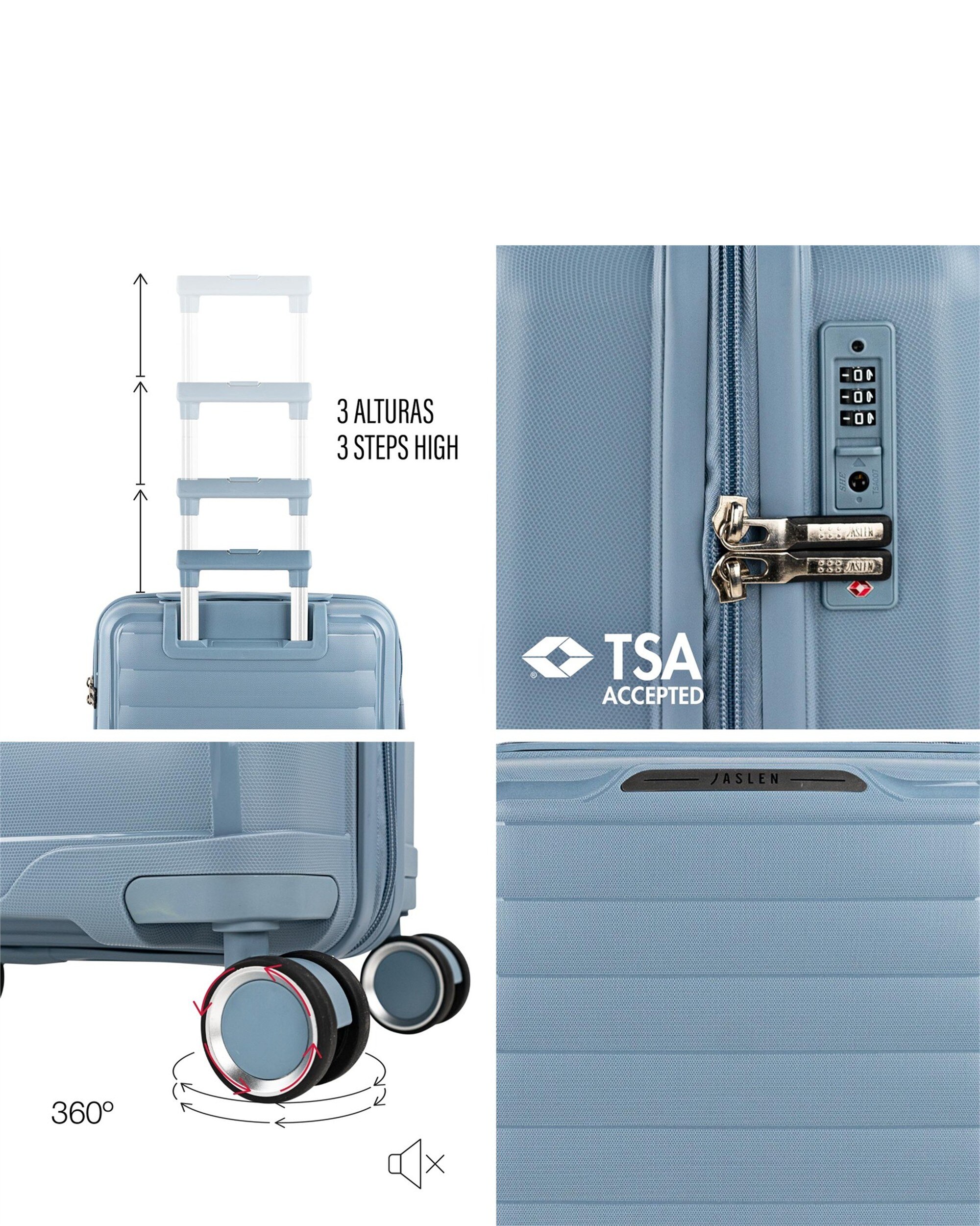 Mala de Cabine Luton com Capacidade de 36l Azul-3