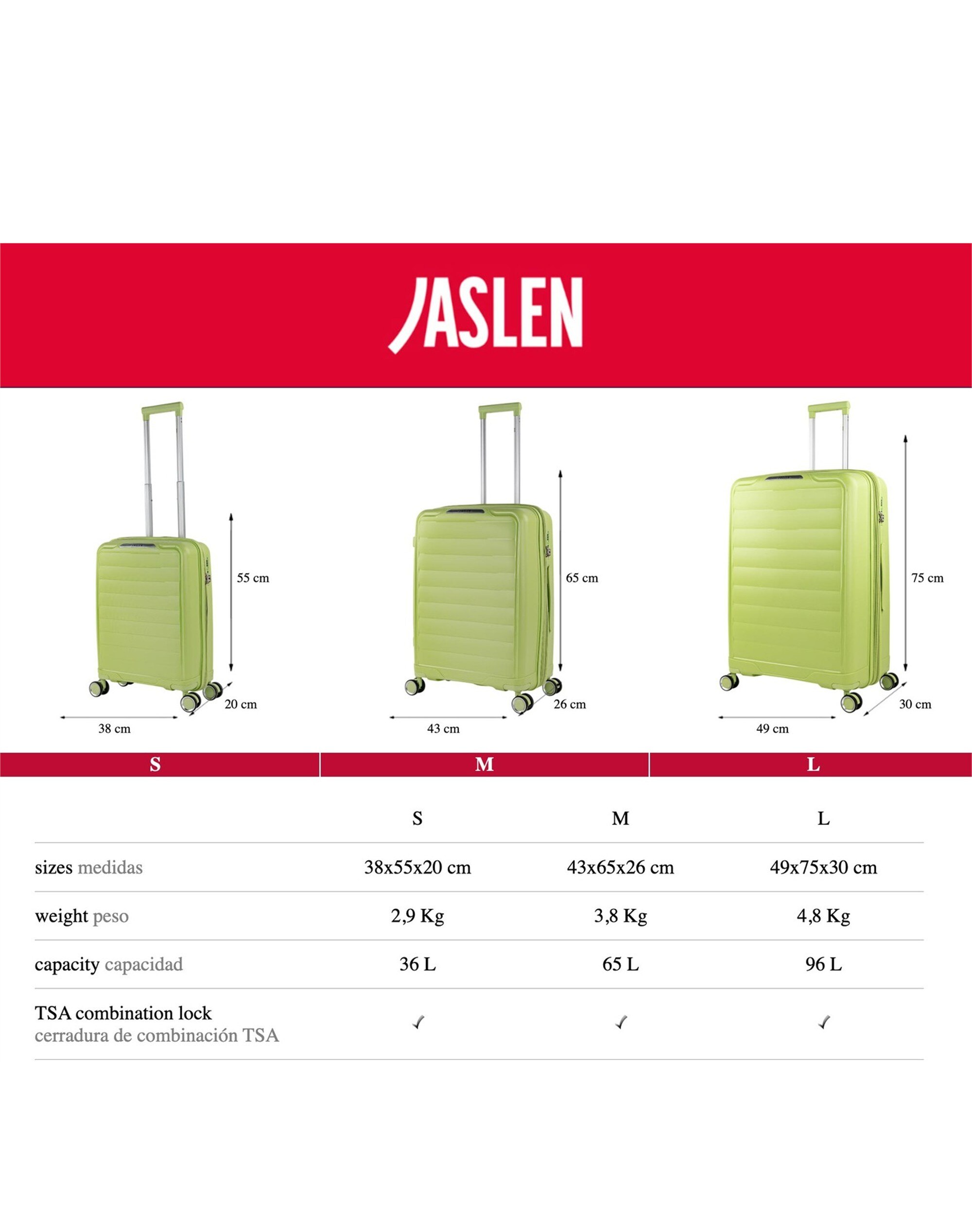 Mala Média Luton com Capacidade de 65l Verde-5