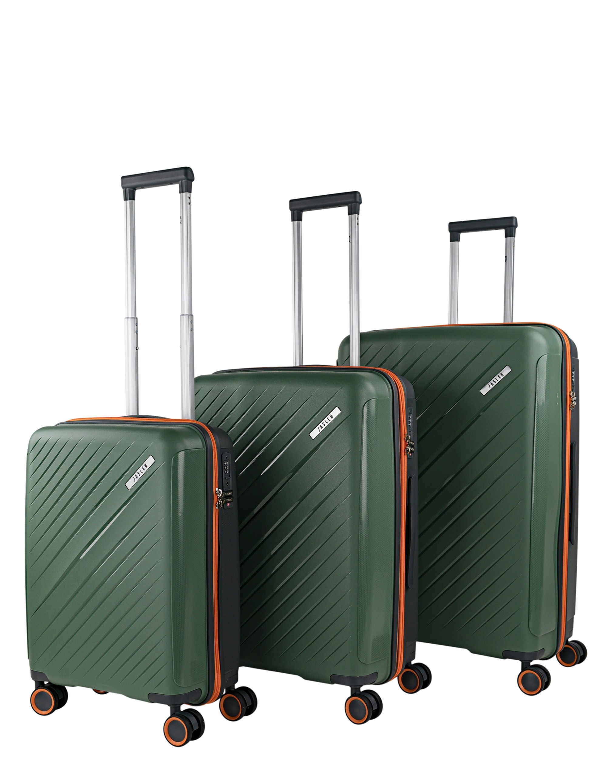 Conjunto de Malas (cabine, Média e Grande) Tivoli com Capacidade de 197l Verde-1