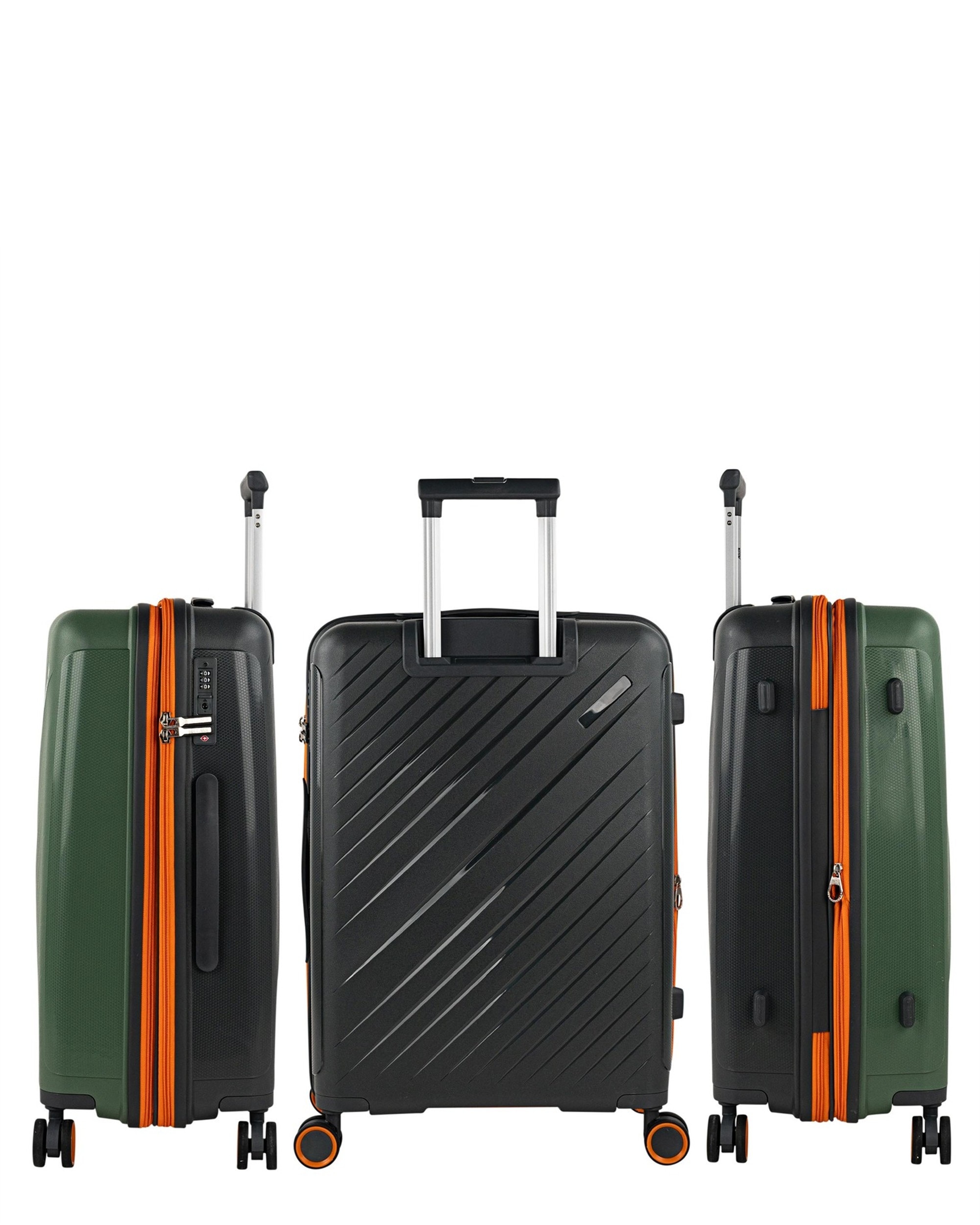 Conjunto de Malas (cabine e Média) Tivoli com Capacidade de 101l Caqui-2