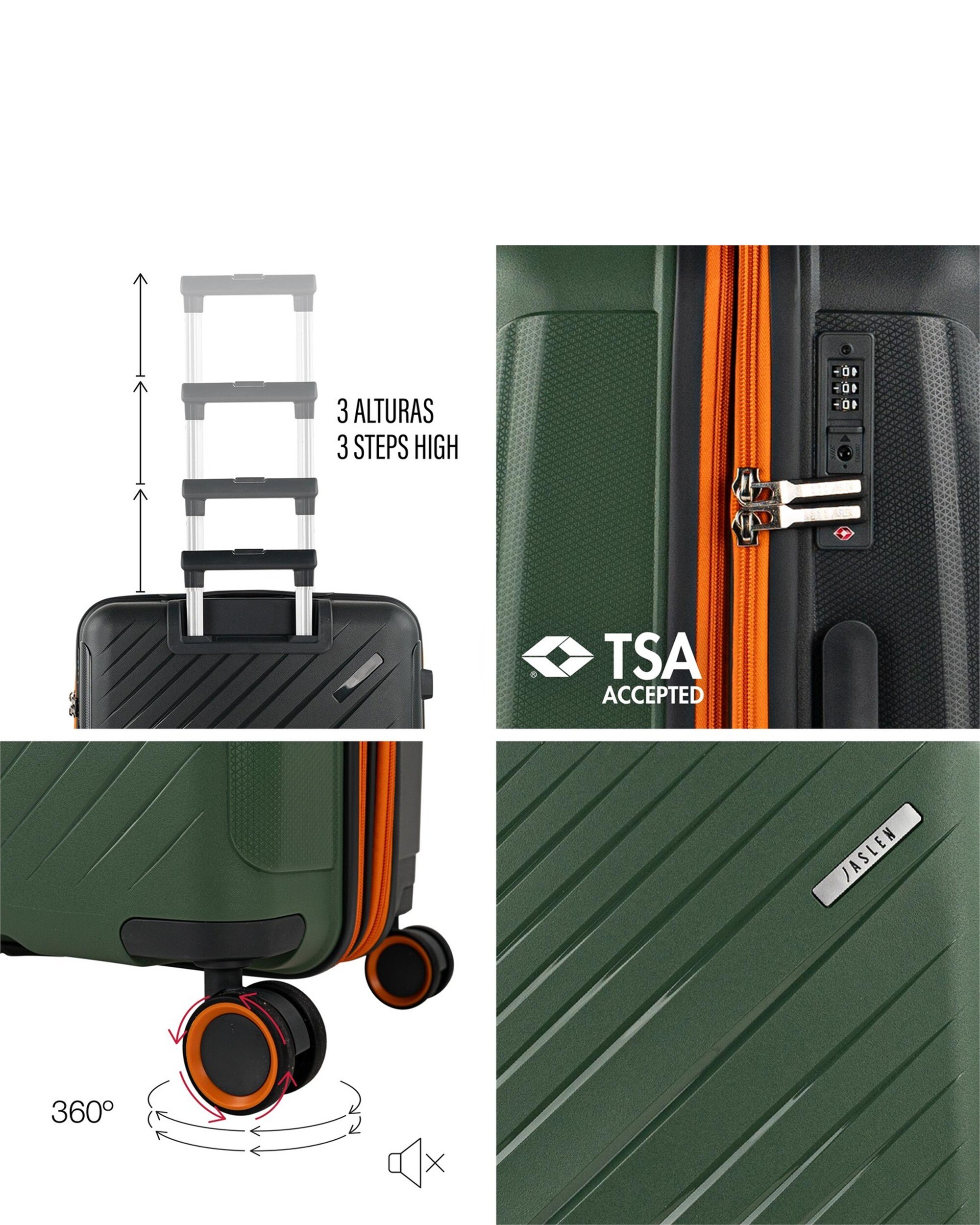 Conjunto de Malas (média e Grande) Tivoli com Capacidade de 161l Caqui-3