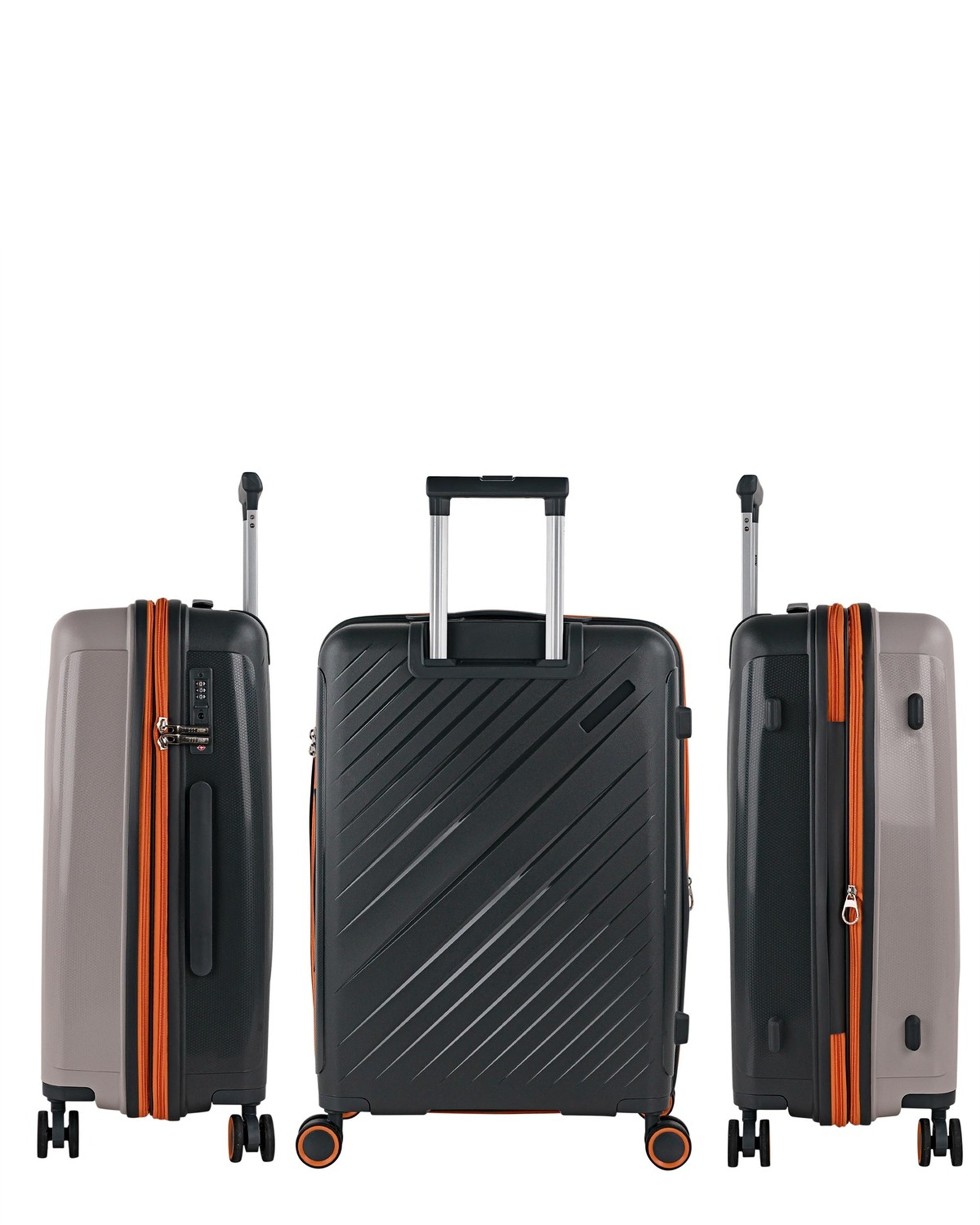 Conjunto de Malas (cabine e Grande) Tivoli com Capacidade de 132l Castanho-2