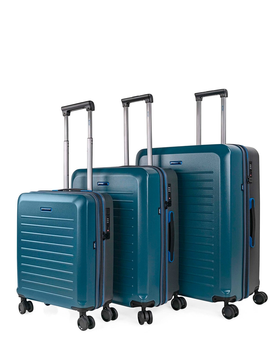 Conjunto de Malas (cabine, Média e Grande) Salzburgo com Capacidade de 216l Preto-1