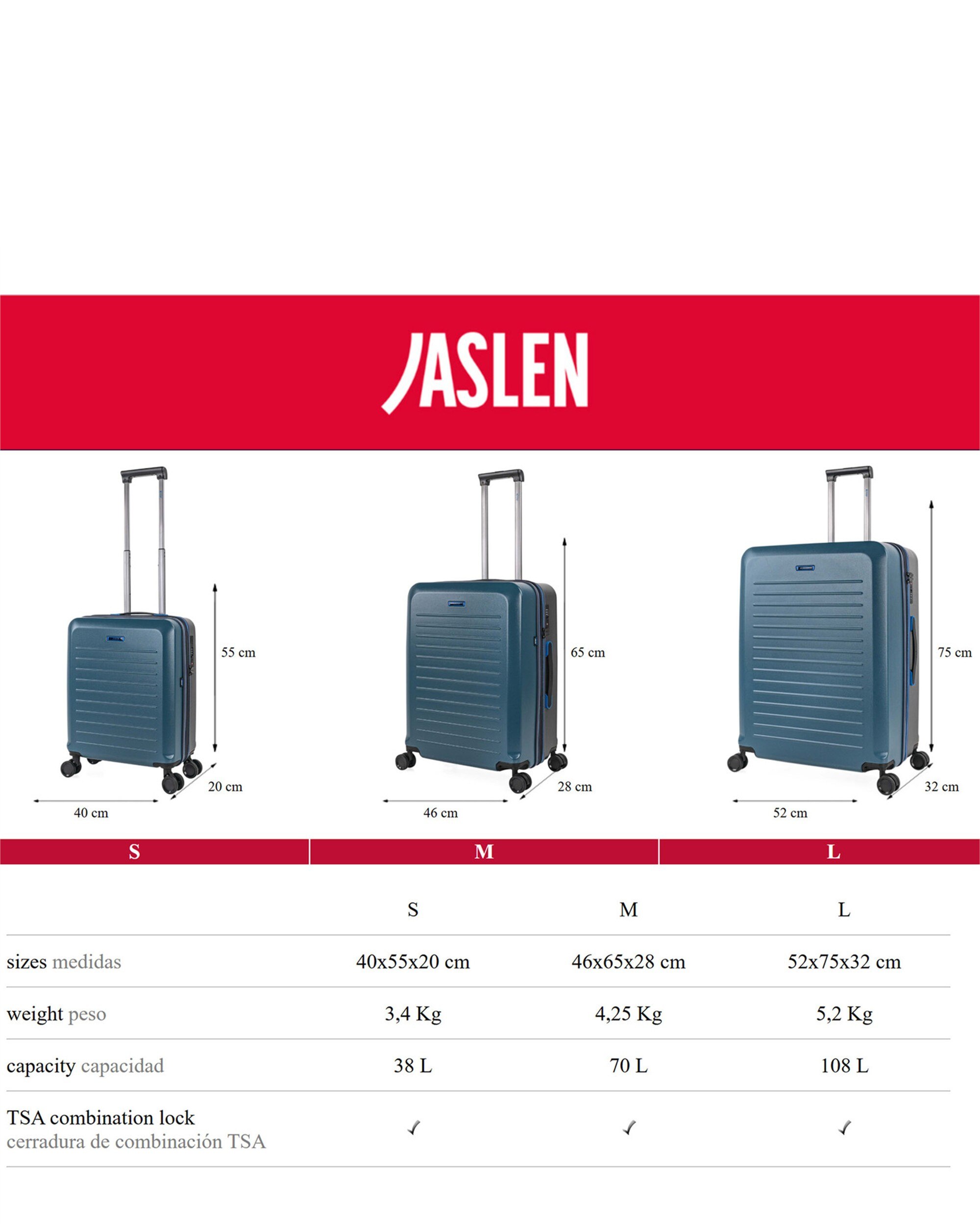 Conjunto de Malas (cabine, Média e Grande) Salzburgo com Capacidade de 216l Preto-4