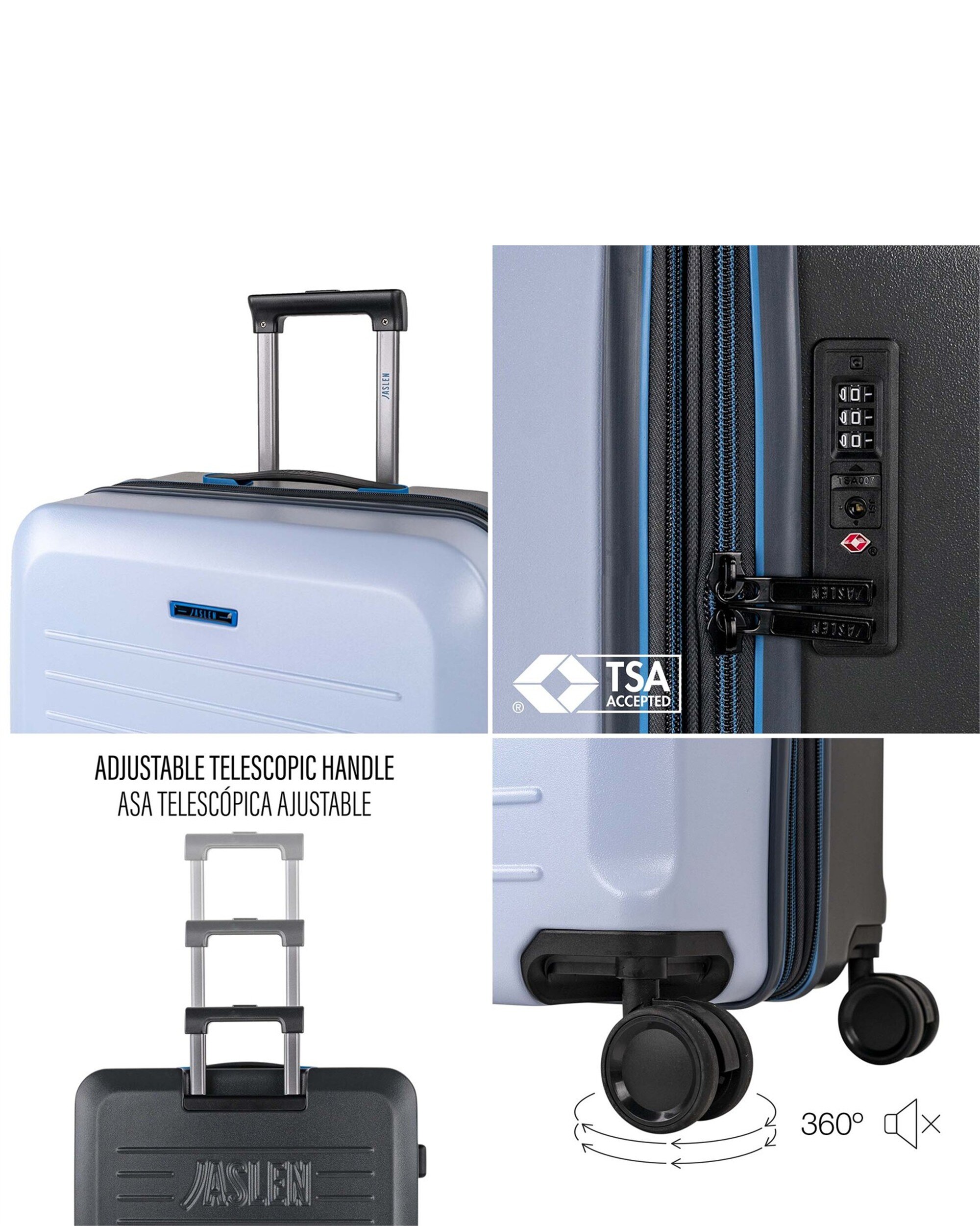 Mala Média Salzburgo com Capacidade de 70l Azul-claro-3