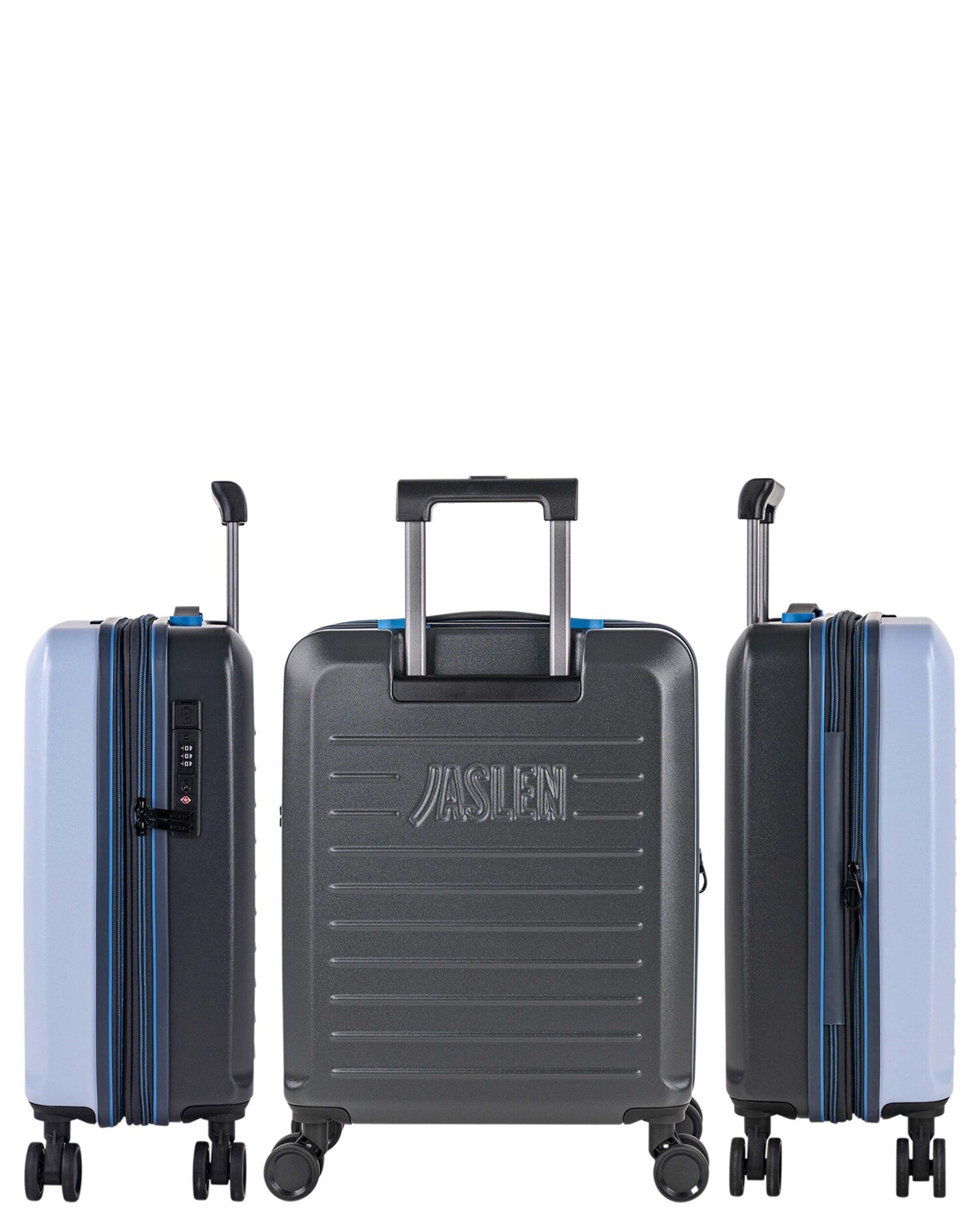 Conjunto de Malas (cabine e Média) Salzburgo com Capacidade de 108l Azul-claro-3