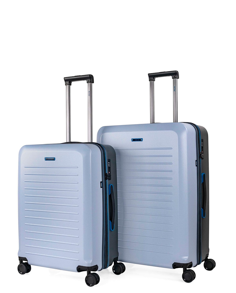 Conjunto de Malas (média e Grande) Salzburgo com Capacidade de 178l Azul-claro-1