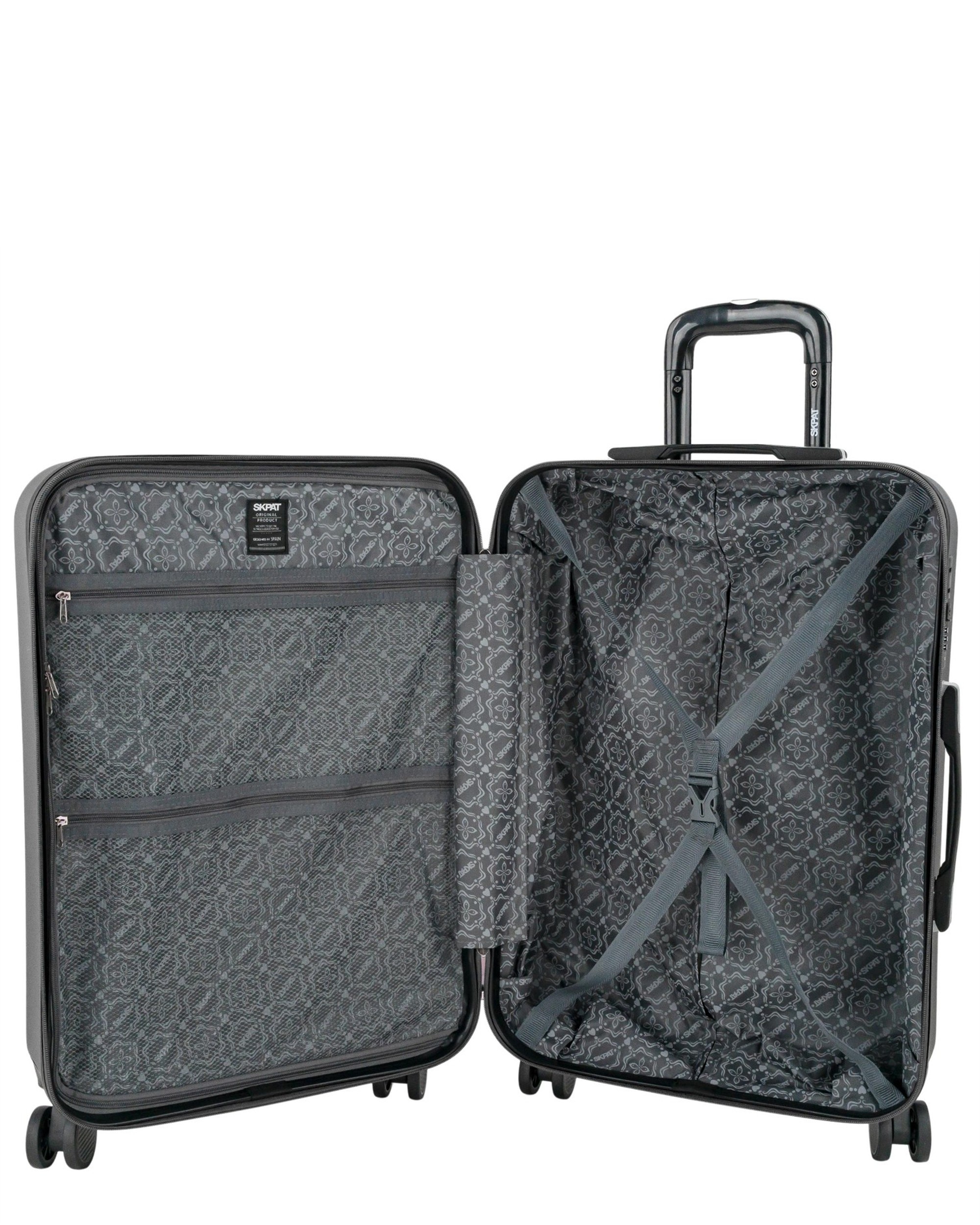 Conjunto de Malas (cabine, Média e Grande) Tiber Rígidas com Capacidade 200 L Cinzento-4