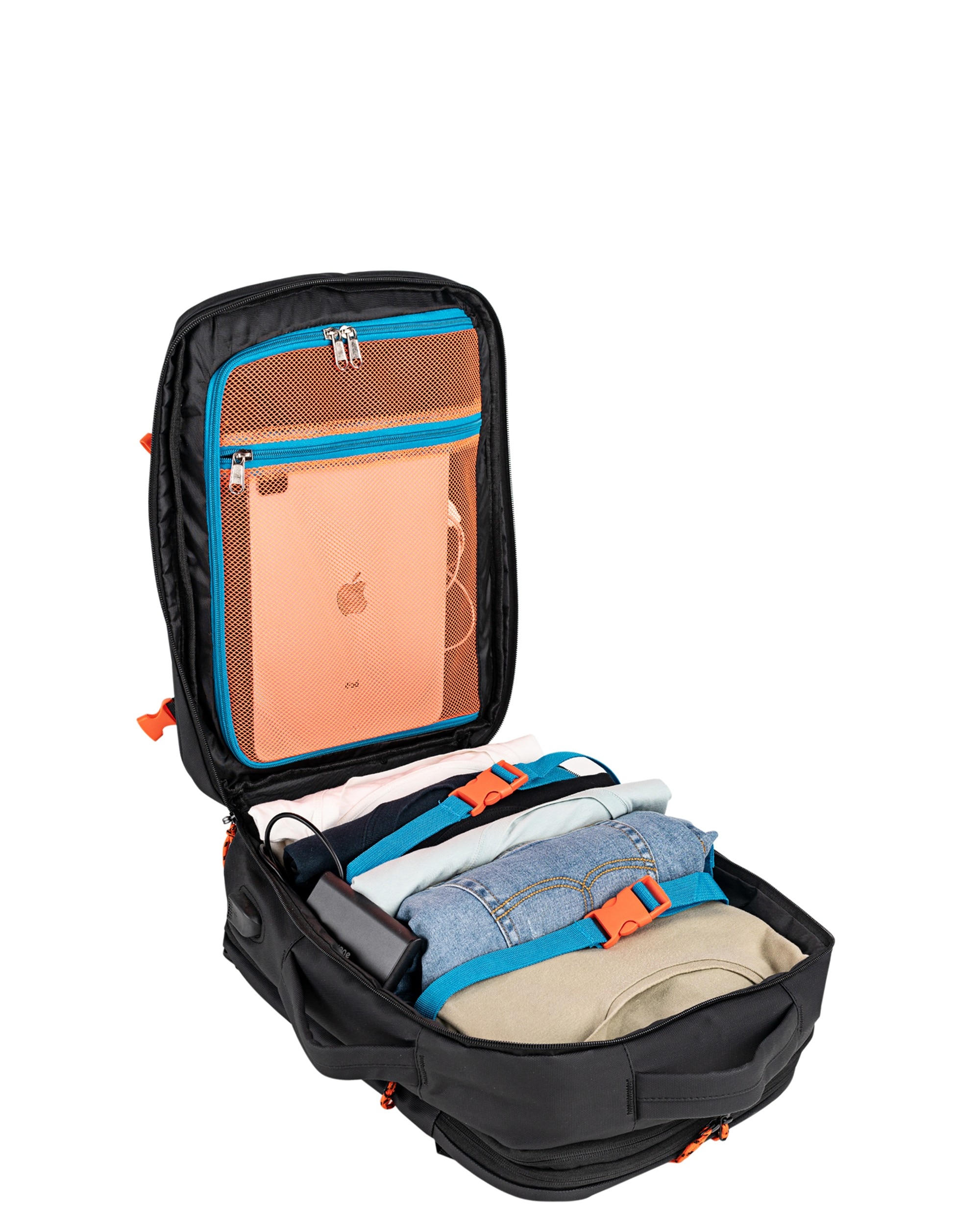 Mochila de Viagem para Cabine Extensível Preto-5