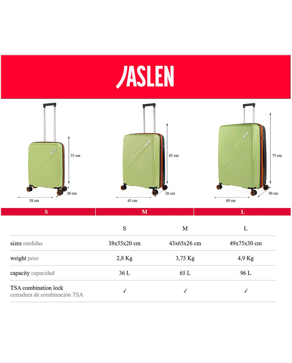 Conjunto de Malas (cabine e Média) Tivoli com Capacidade de 101l Verde-4