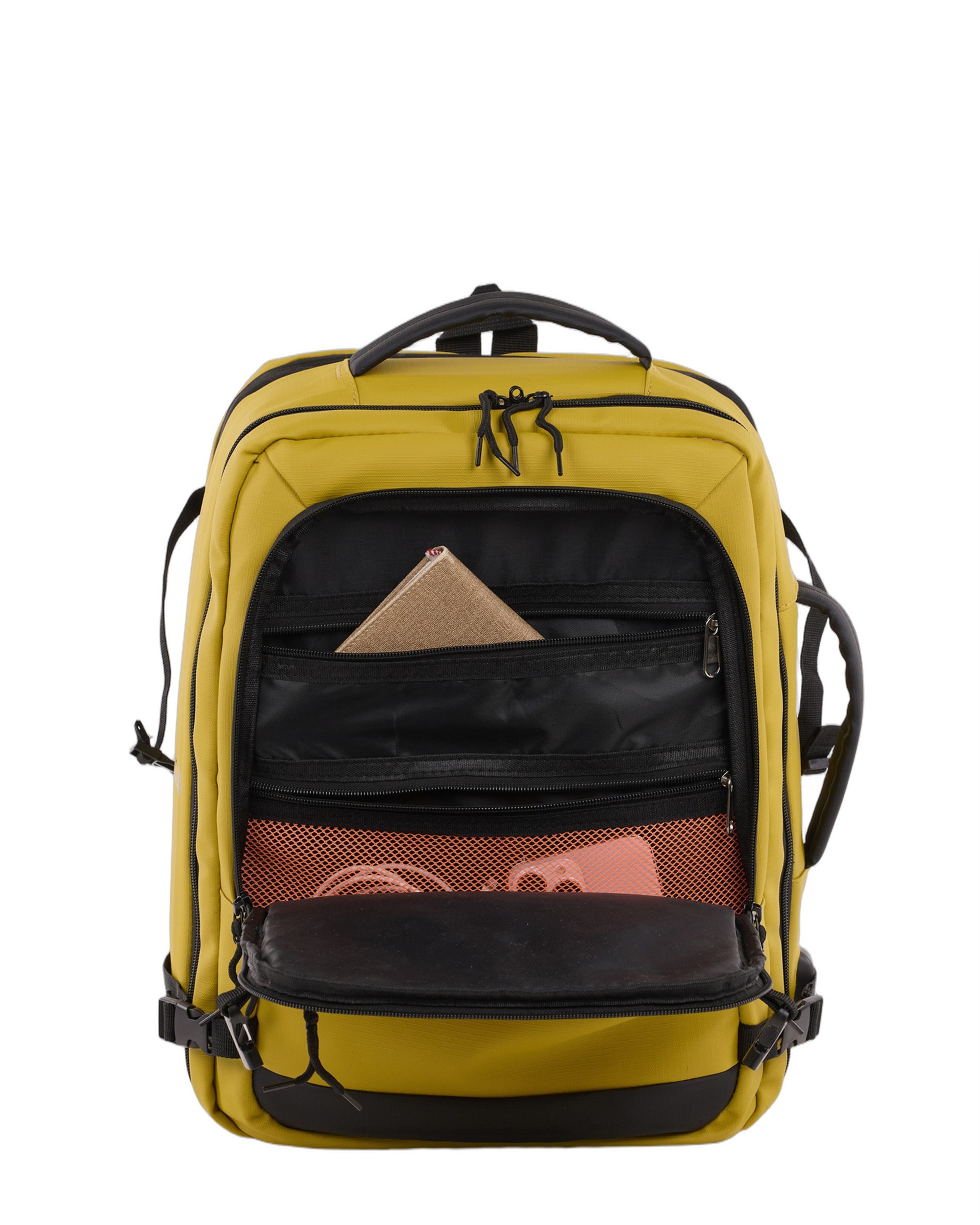 Mochila de Viagem para Cabine Extensível Mostarda-2